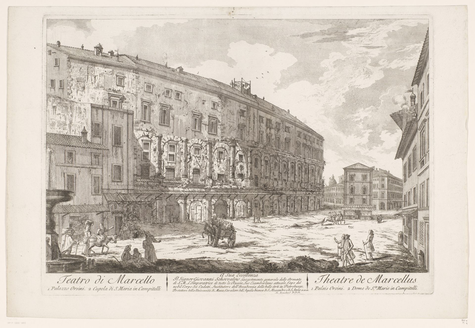 Gezicht op het theater van Marcellus by Jean Barbault