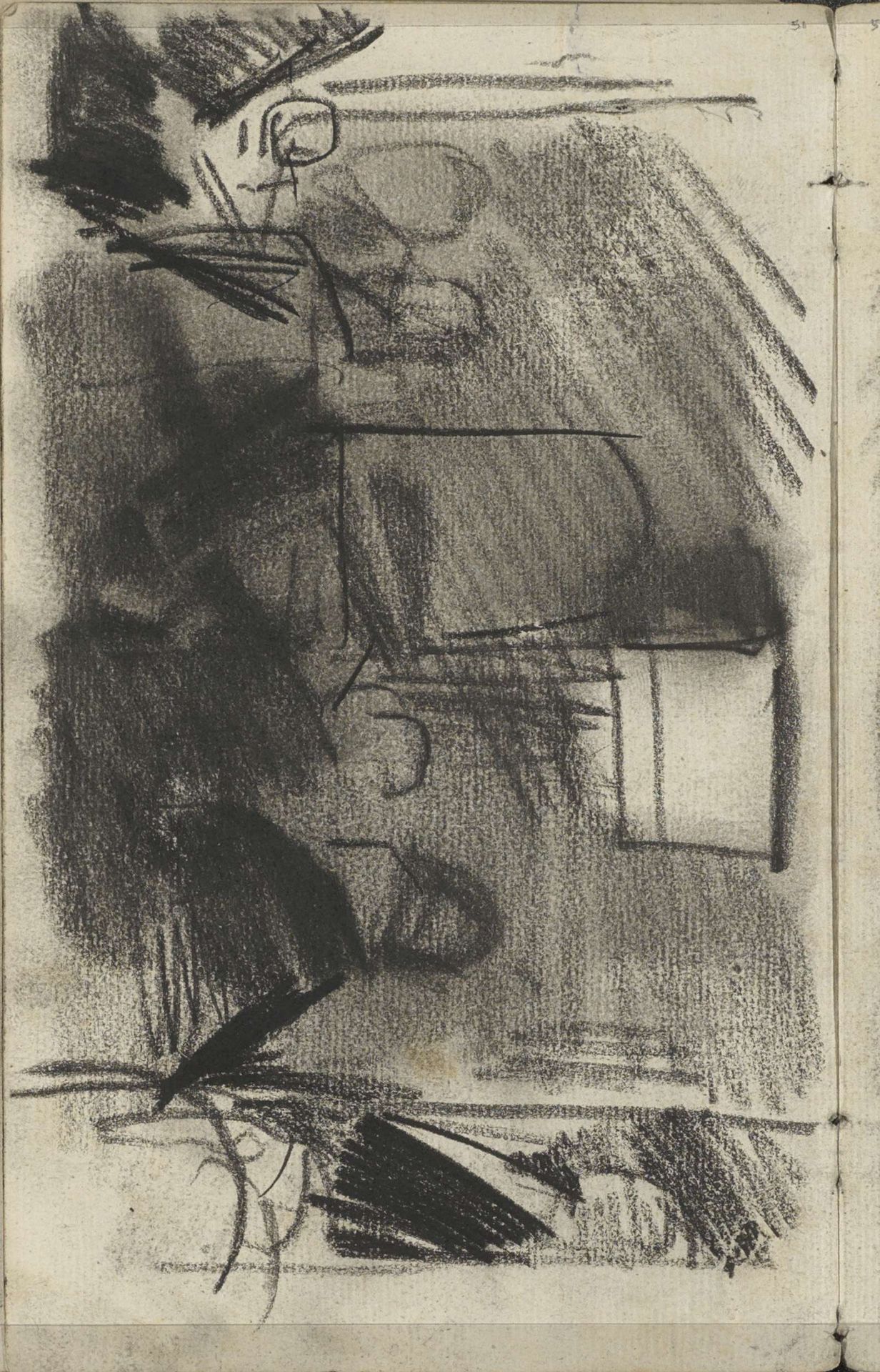 Zittende figuren in een interieur by George Hendrik Breitner