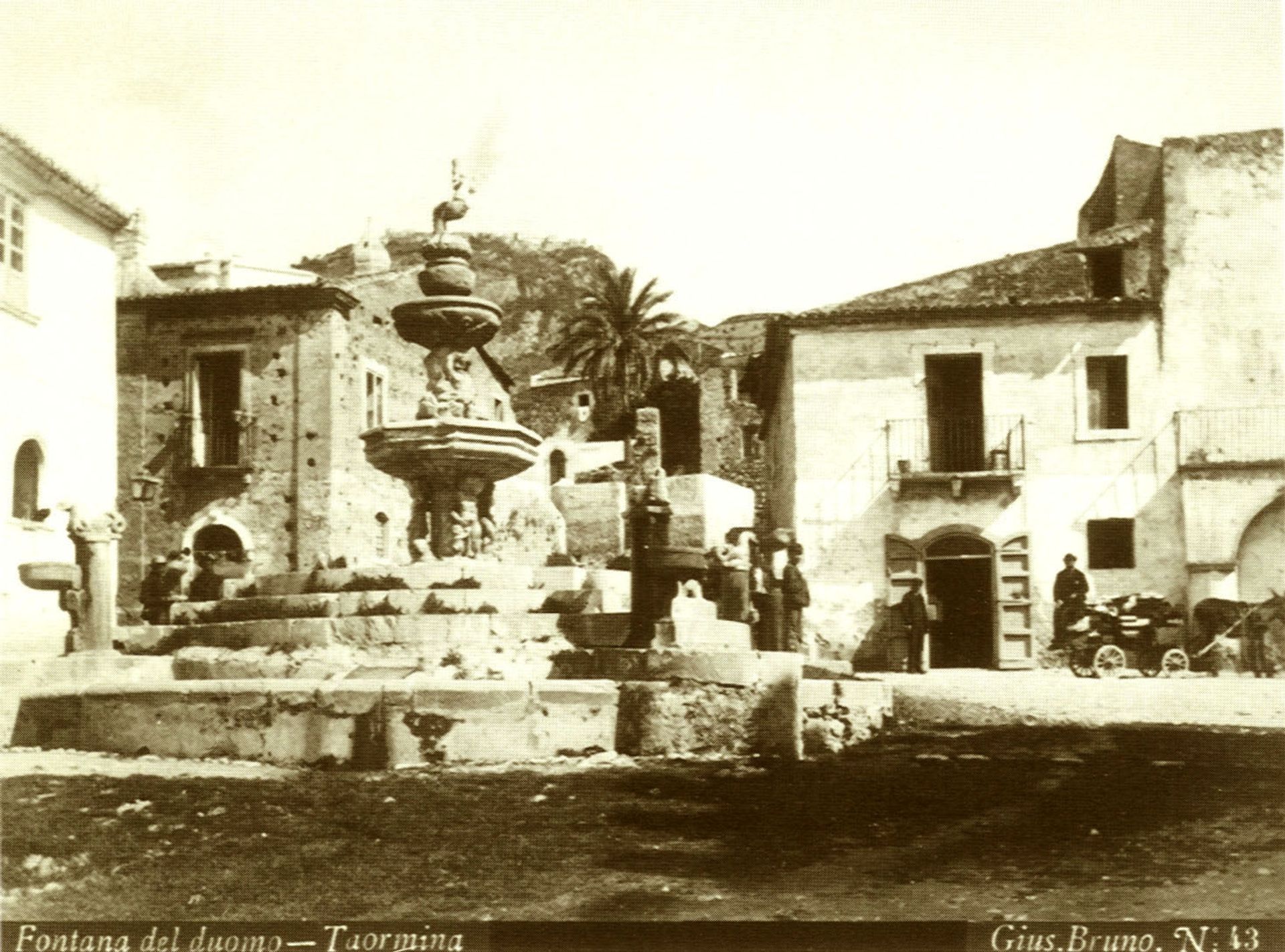 Fountain near the Cathedral - Taormina by Giuseppe Bruno