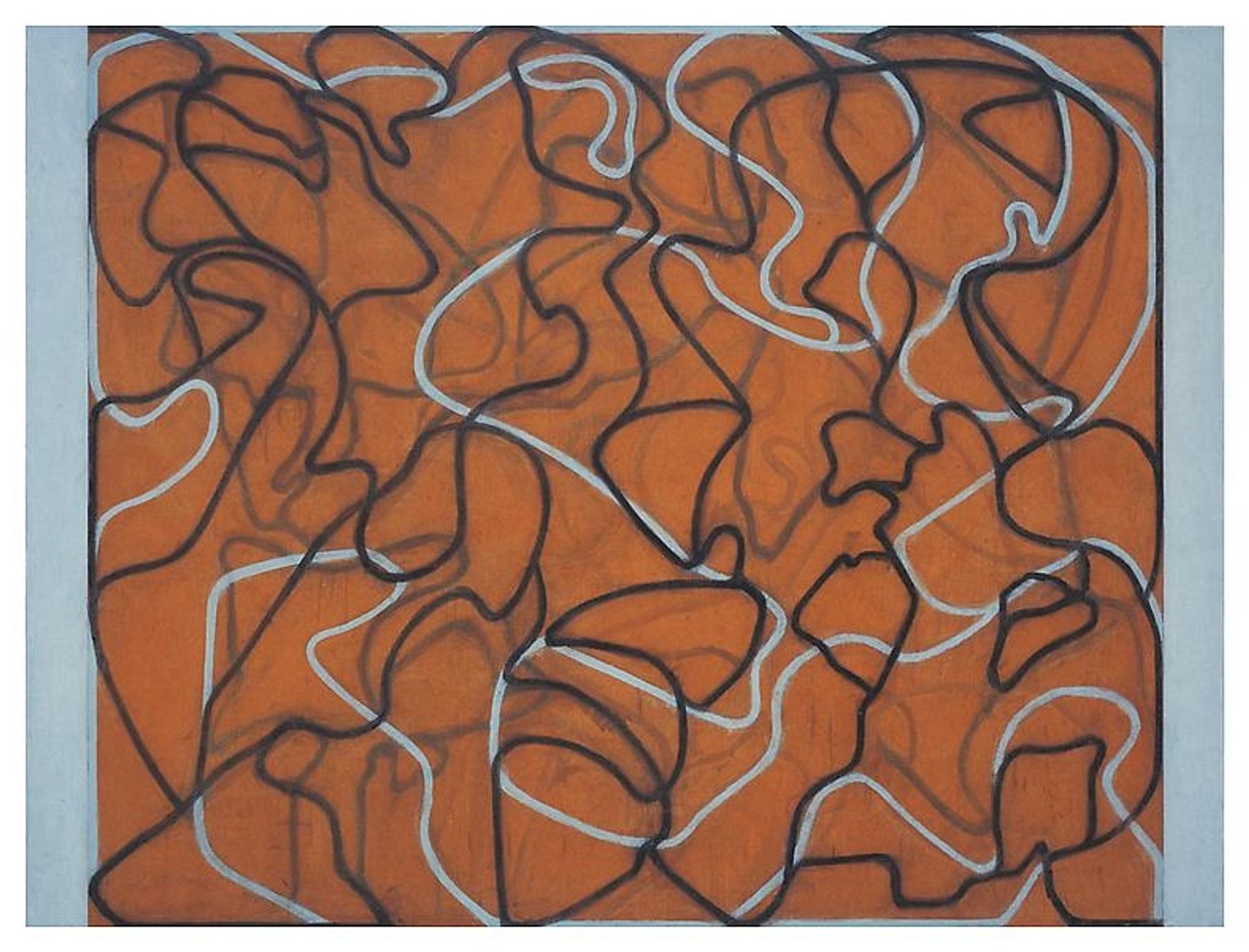 Red Ground Letter by Brice Marden