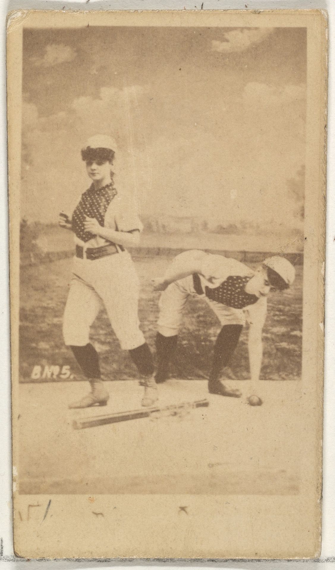 Card 5, from the Girl Baseball Players series (N48, Type 1) for Virginia Brights Cigarettes by Allen & Ginter