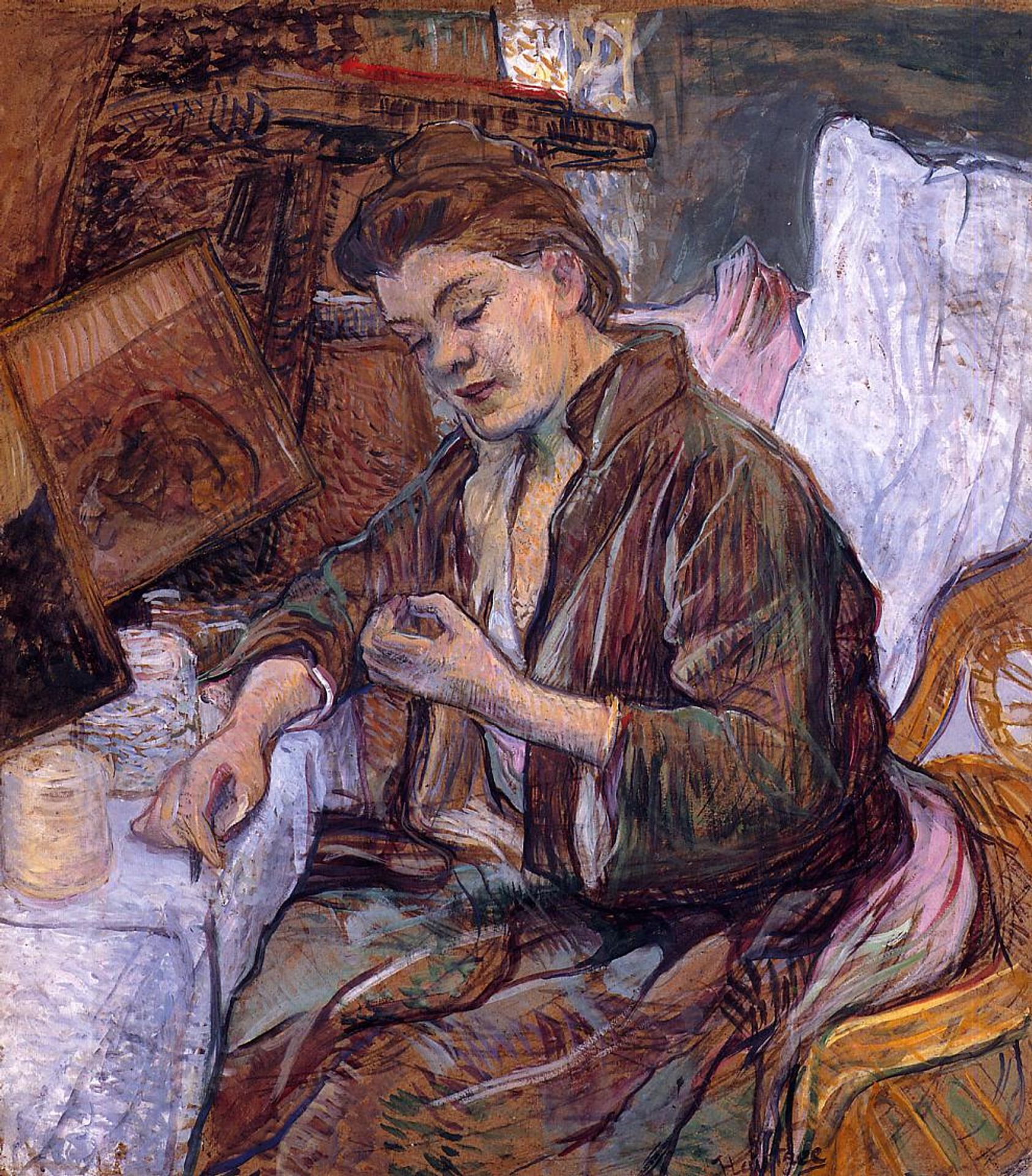 The Toilet Ms. Fabre by Henri de Toulouse-Lautrec