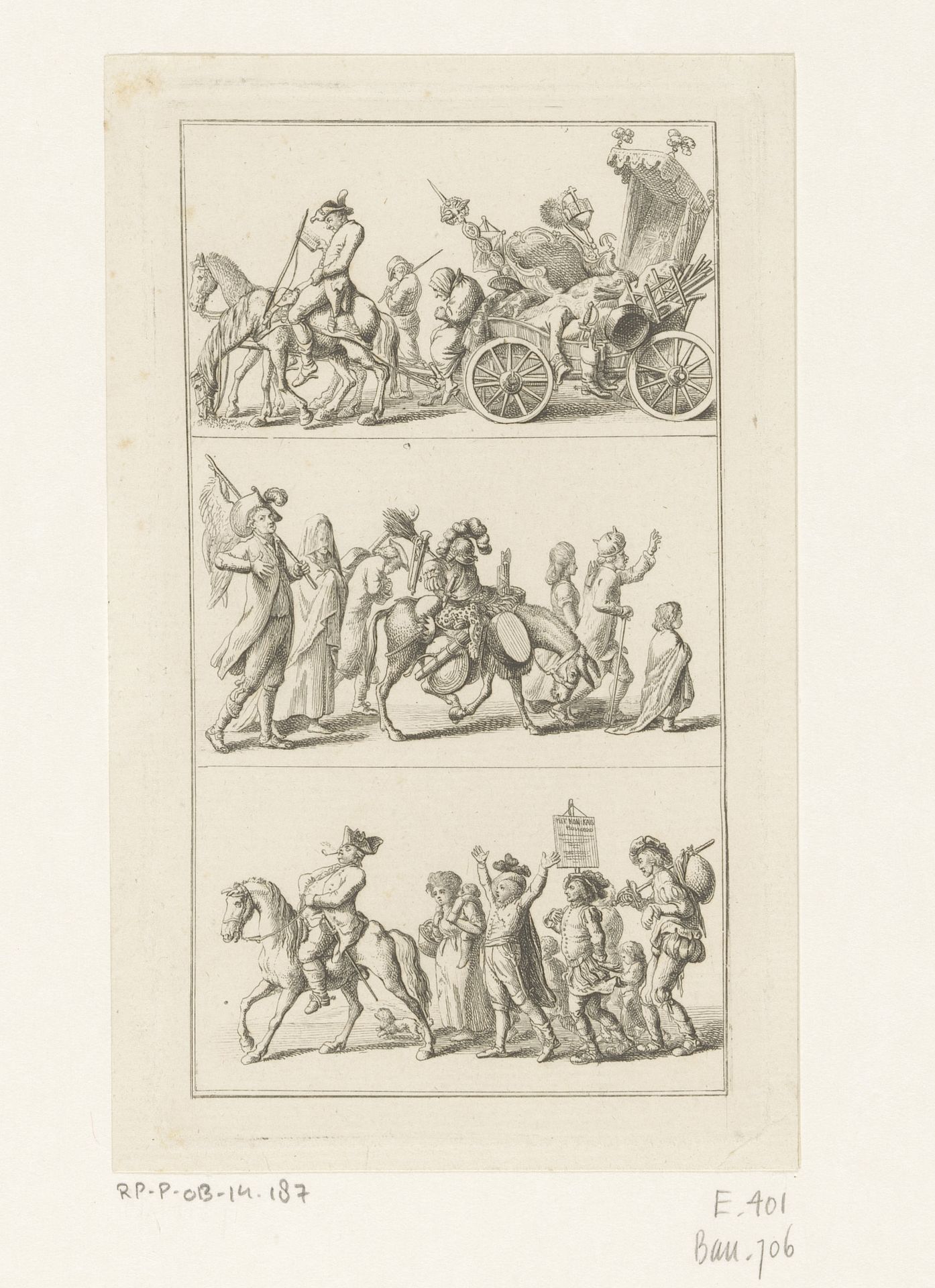 Rondreizende acteurs by Daniel Nikolaus Chodowiecki