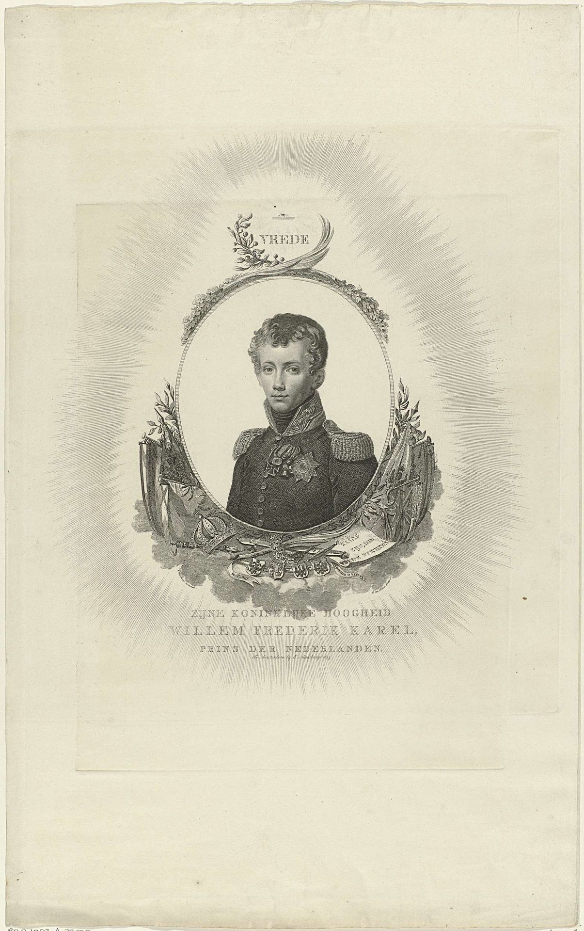Portret van Frederik, prins der Nederlanden by Willem van Senus