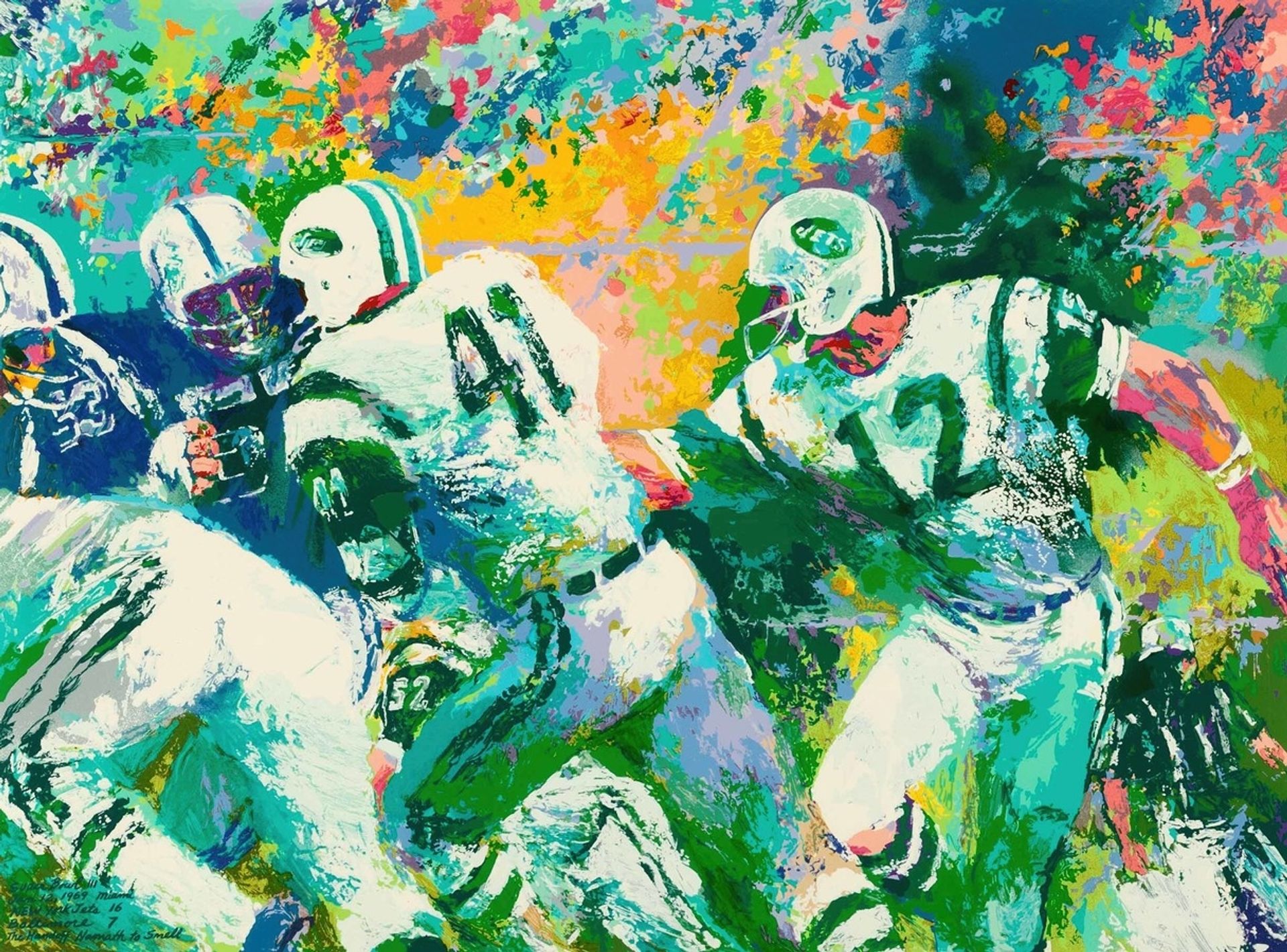 Hand Off – Super Bowl III by LeRoy Neiman