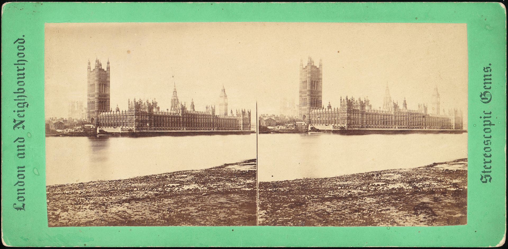 [Group of 5 Stereograph Views of the Houses of Parliament, London, England] by Stereoscopic Gems