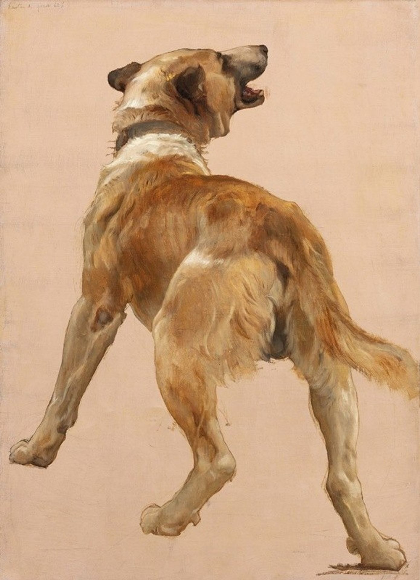 Study of the dog of homѐre et son guide by William Bouguereau
