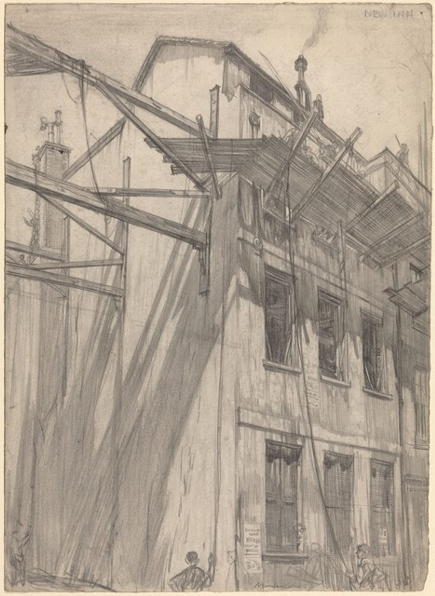 New Inn, London by Muirhead Bone