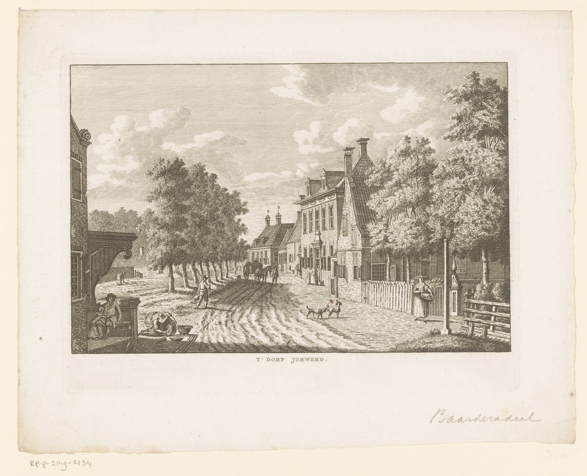 Dorpsgezicht te Jorwerd by Carel Frederik (I) Bendorp