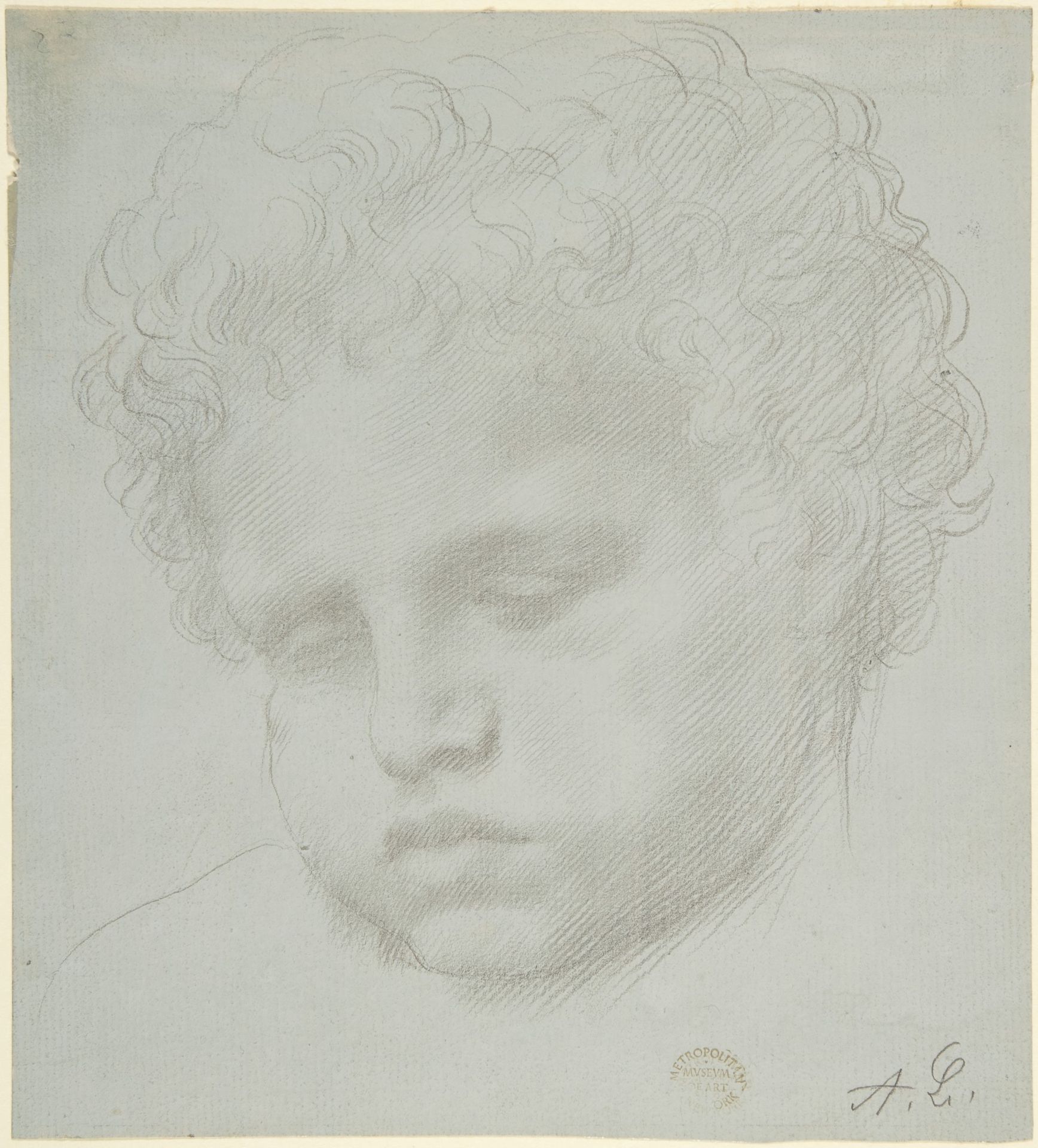 Study of a Head by Alphonse Legros