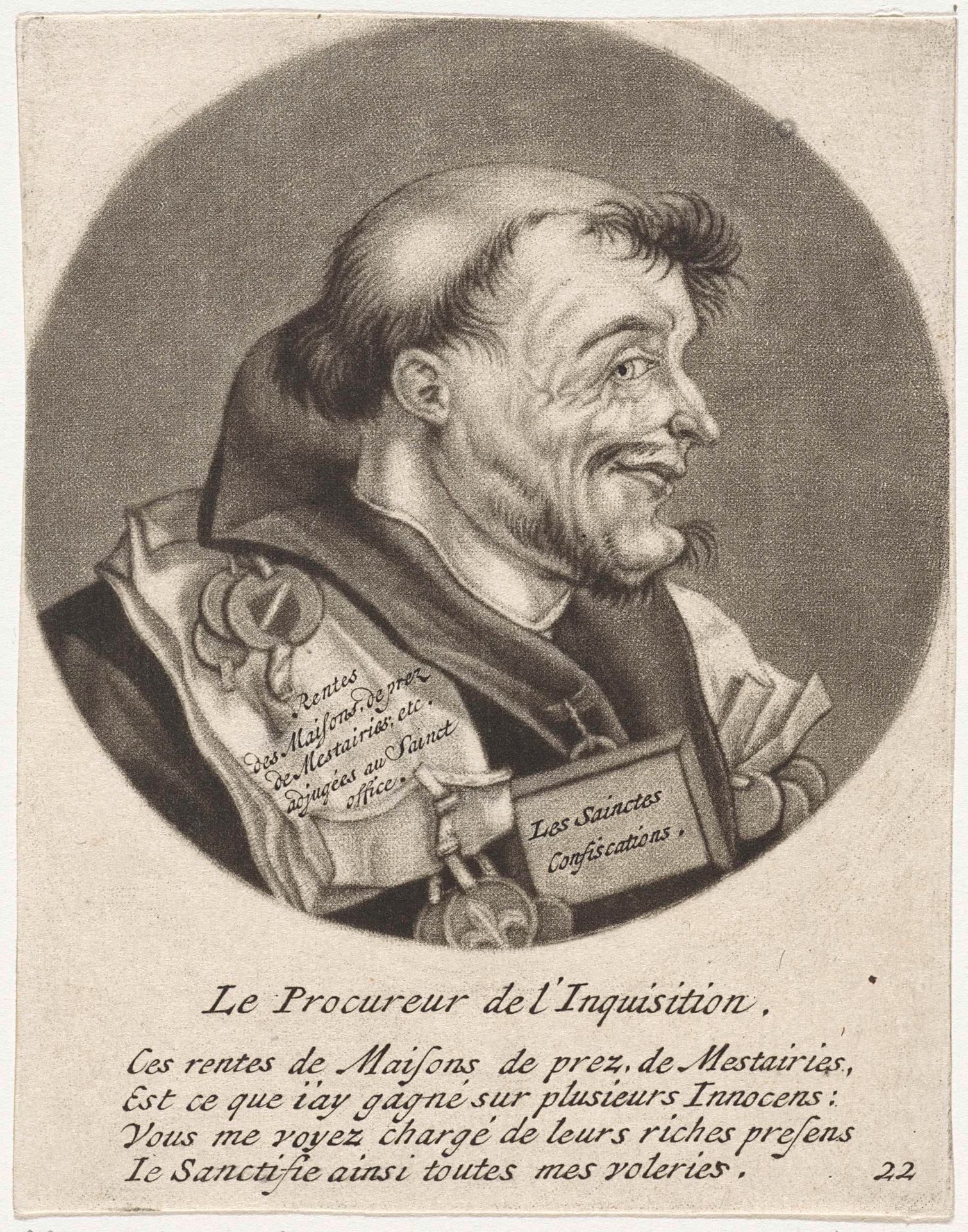 Monnik met zegels by Jacob Gole