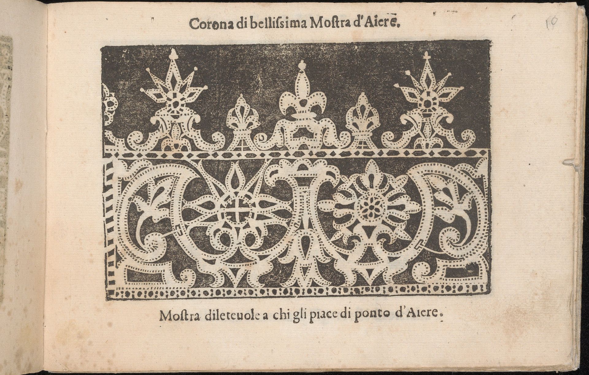 Corona delle Nobile et Virtuose Donne, Libro Terzo, page 10 (recto) by Cesare Vecellio