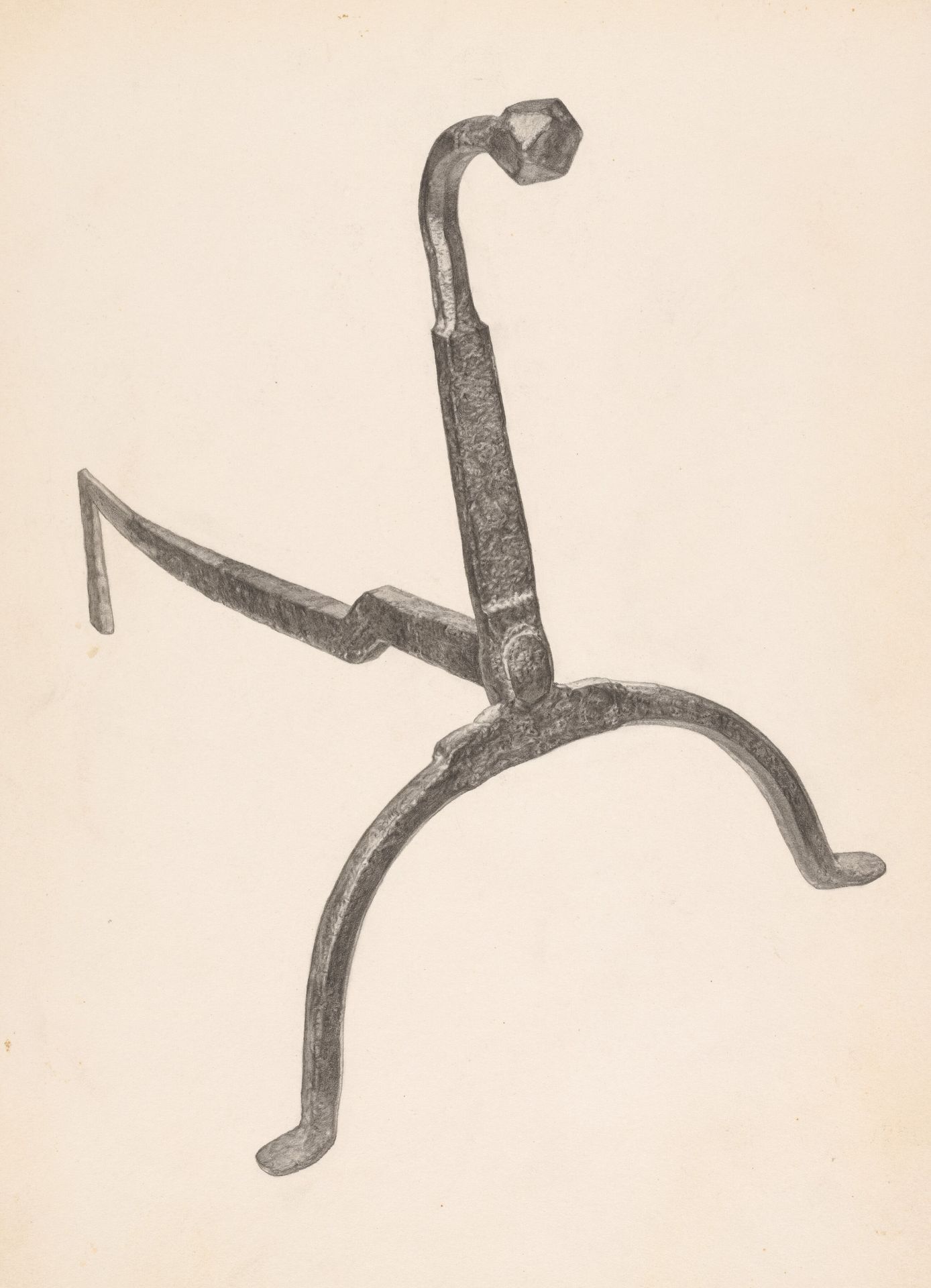 Andiron (one of pair) by Maurice Van Felix