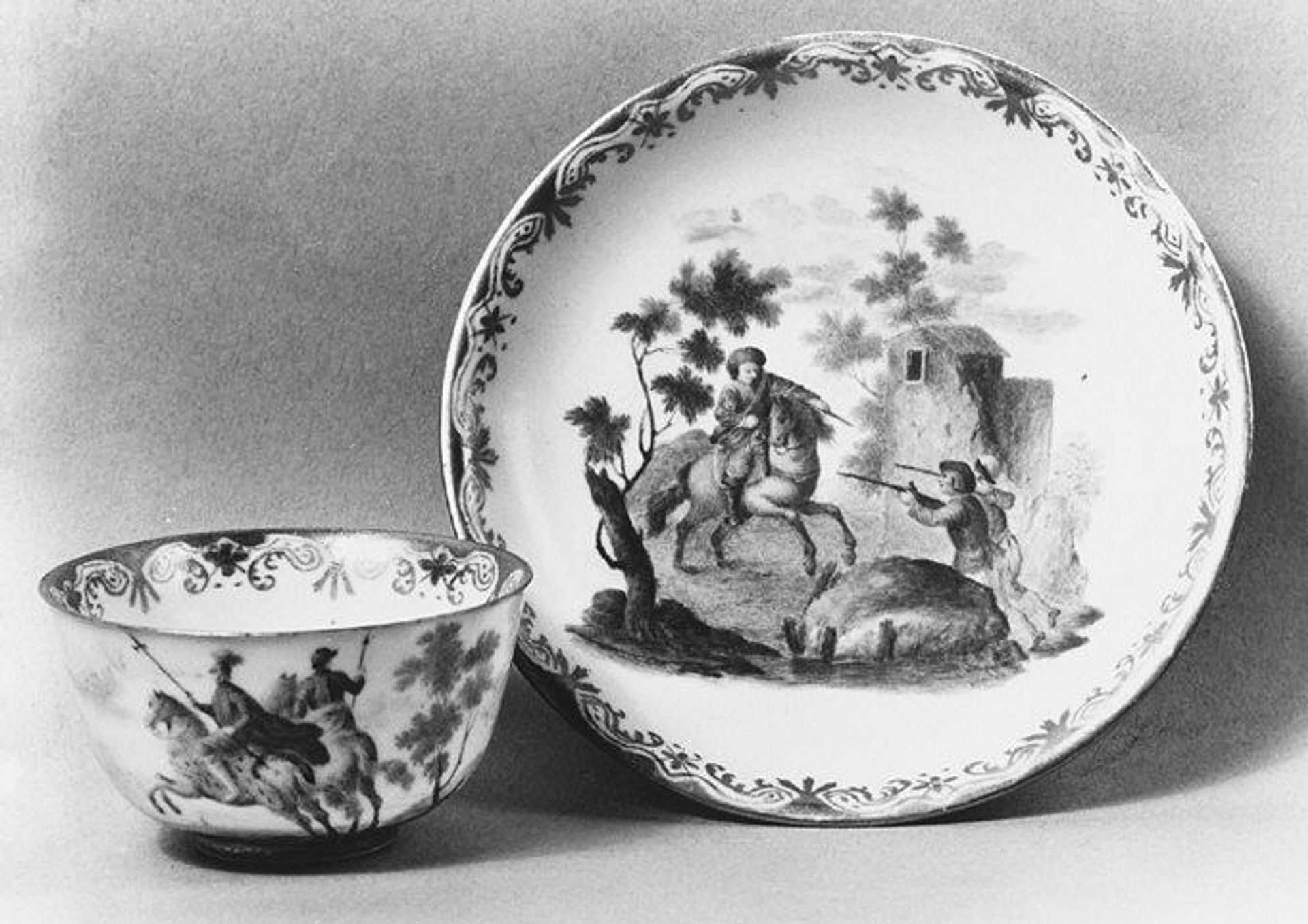 Cup and saucer by Real Fabrica de Buen Retiro