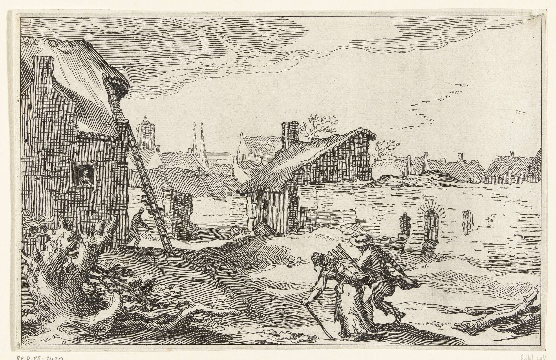 Boerderij bij stad by Boëtius Adamsz. Bolswert