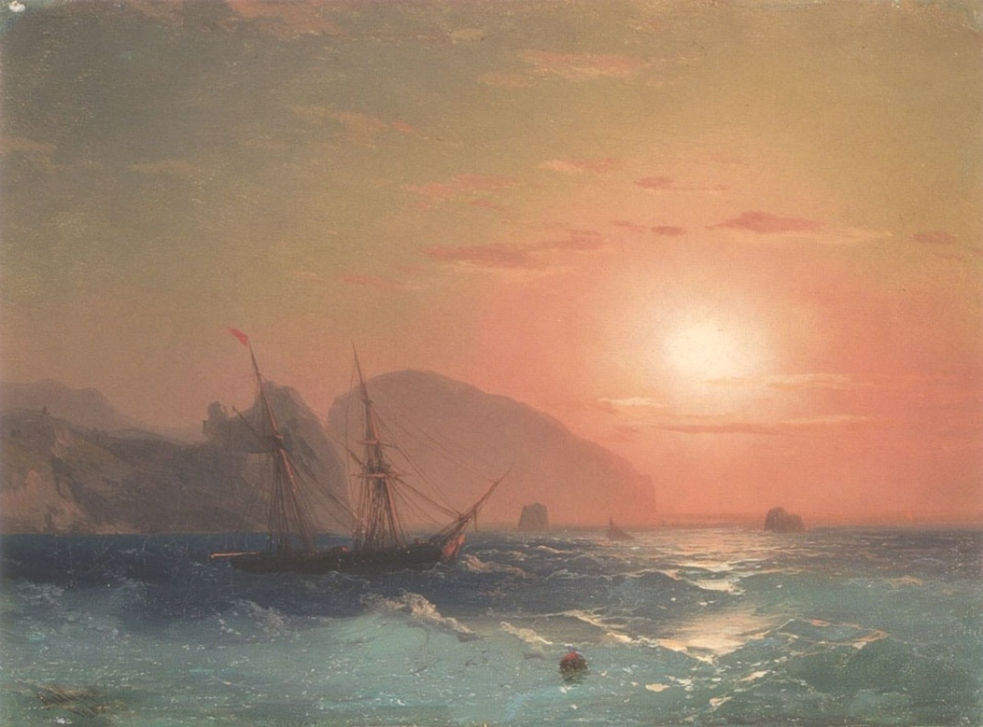 View Of The Ayu Dag, Crimea by Ivan Konstantinovich Aivazovsky
