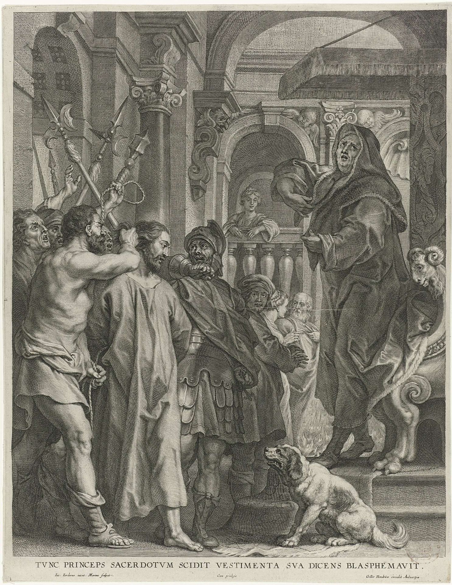 Christus voor Kajafas by Marinus Robyn van der Goes