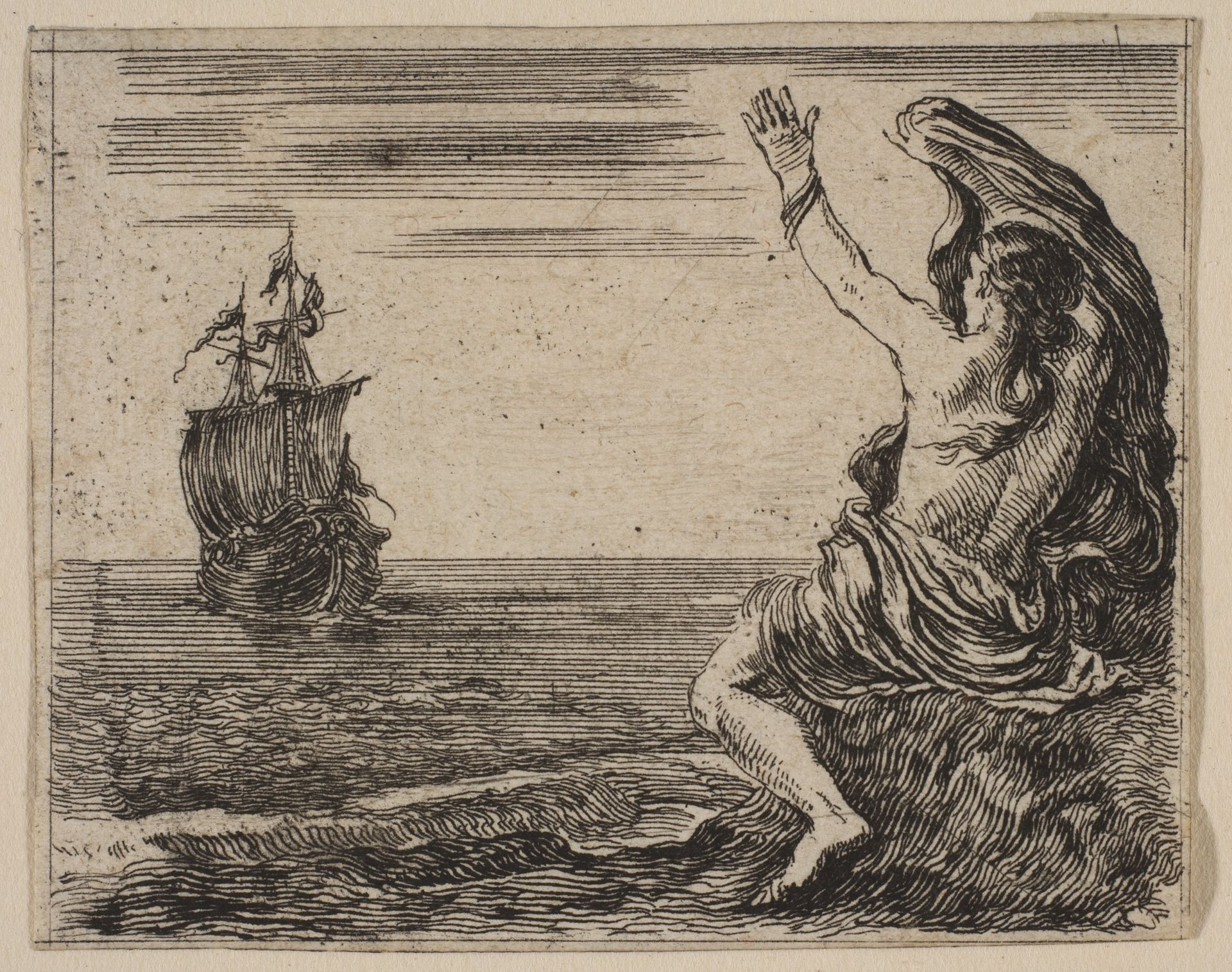 Theseus and Ariadne, from 'Game of Mythology' (Jeu de la Mythologie) by Stefano della Bella