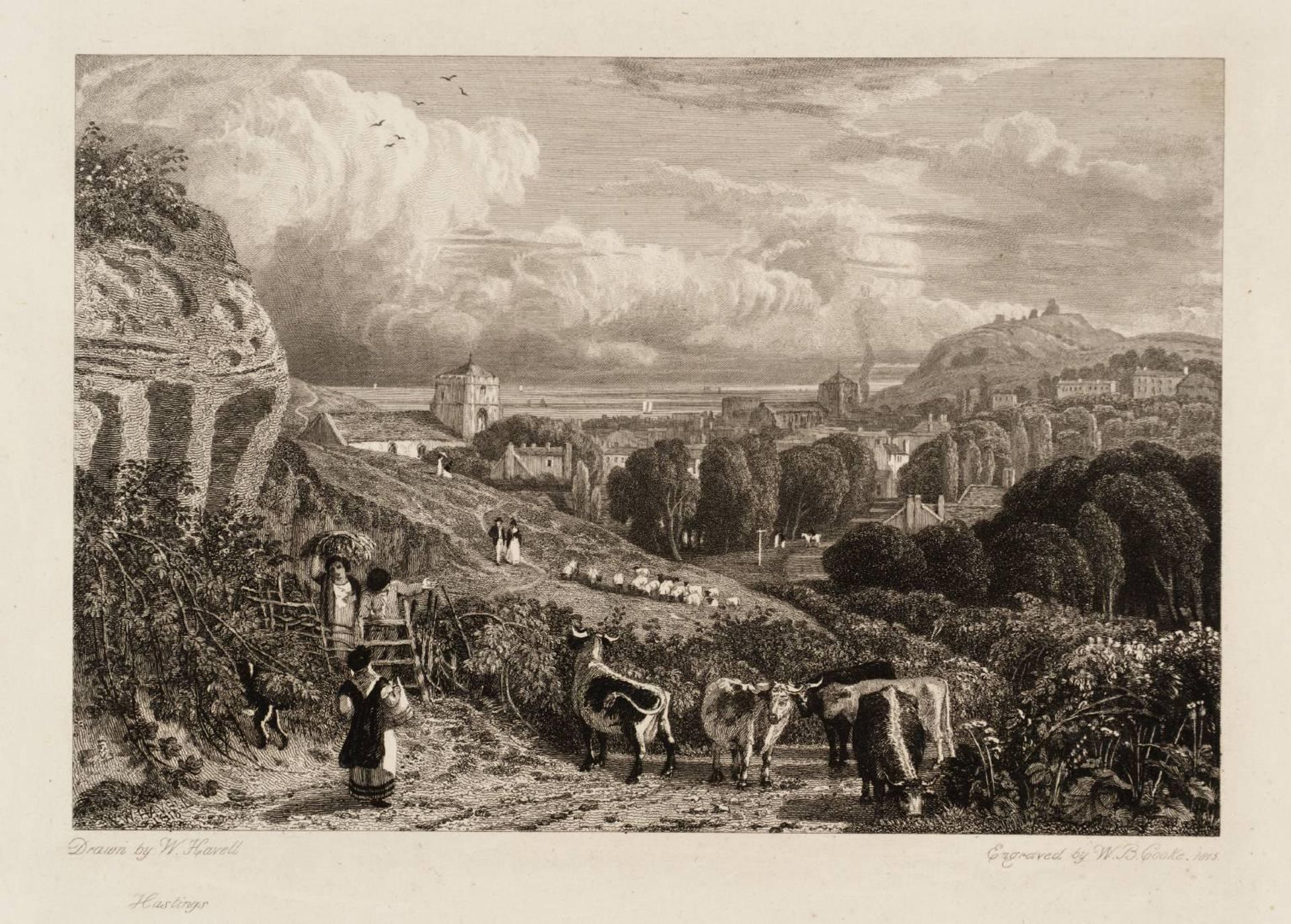 Hastings, Sussex (second plate) by William Havell