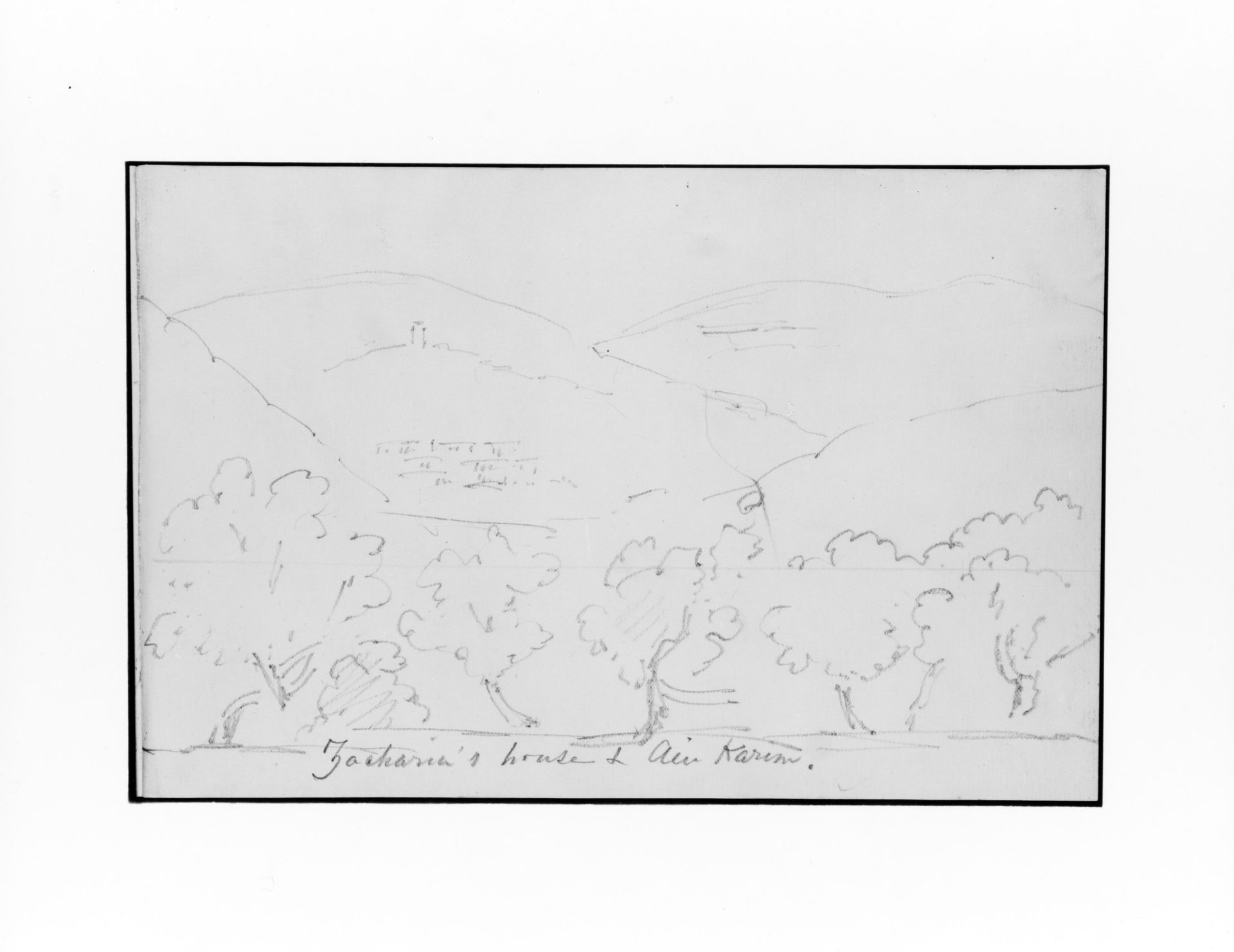 Zacharias House and Ein Karem (from Sketchbook) by Mary Newbold Sargent