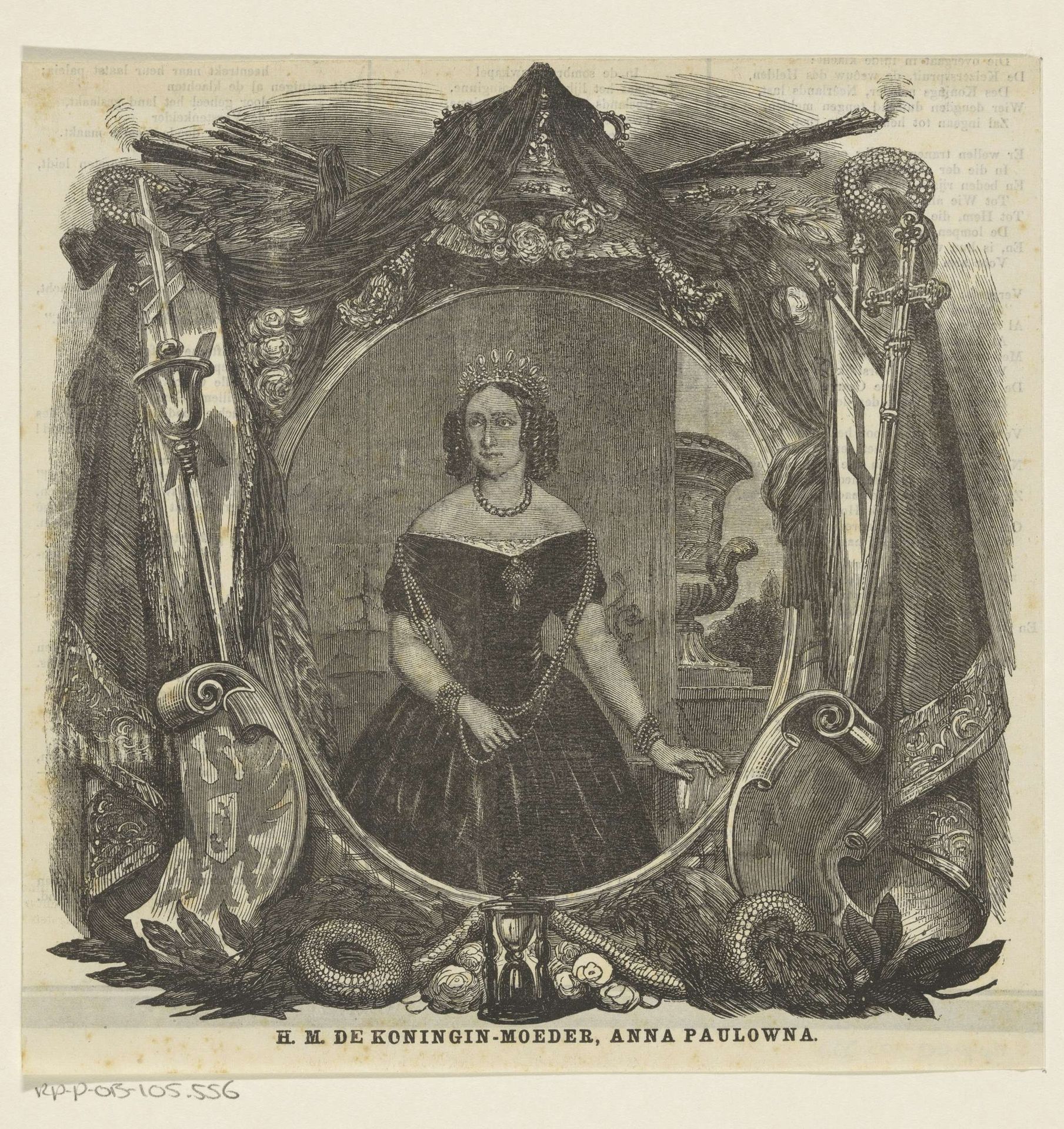 Portret van Anna Paulowna Romanowa by Anonymous