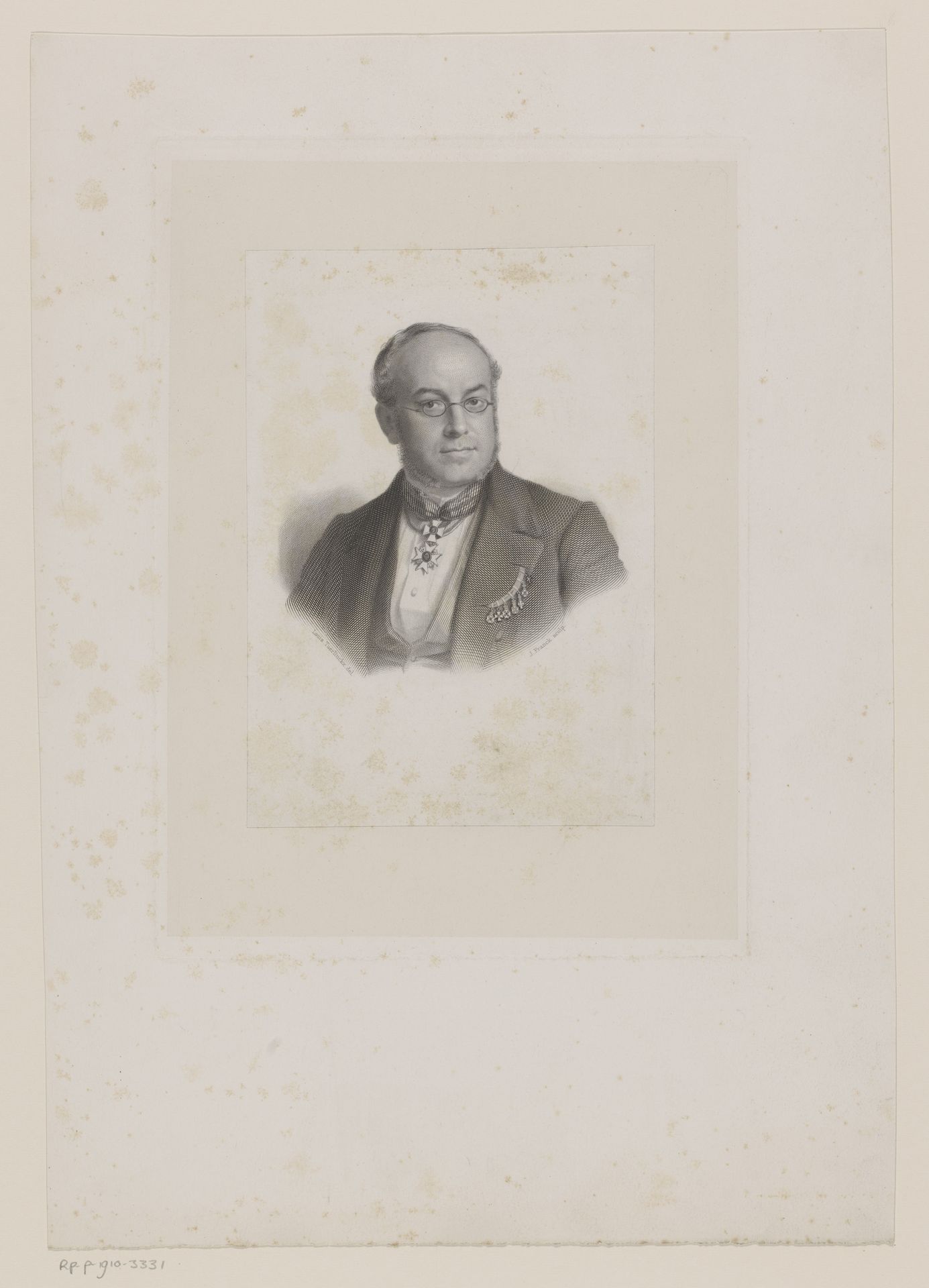 Portret van een onbekende man by Joseph Franck