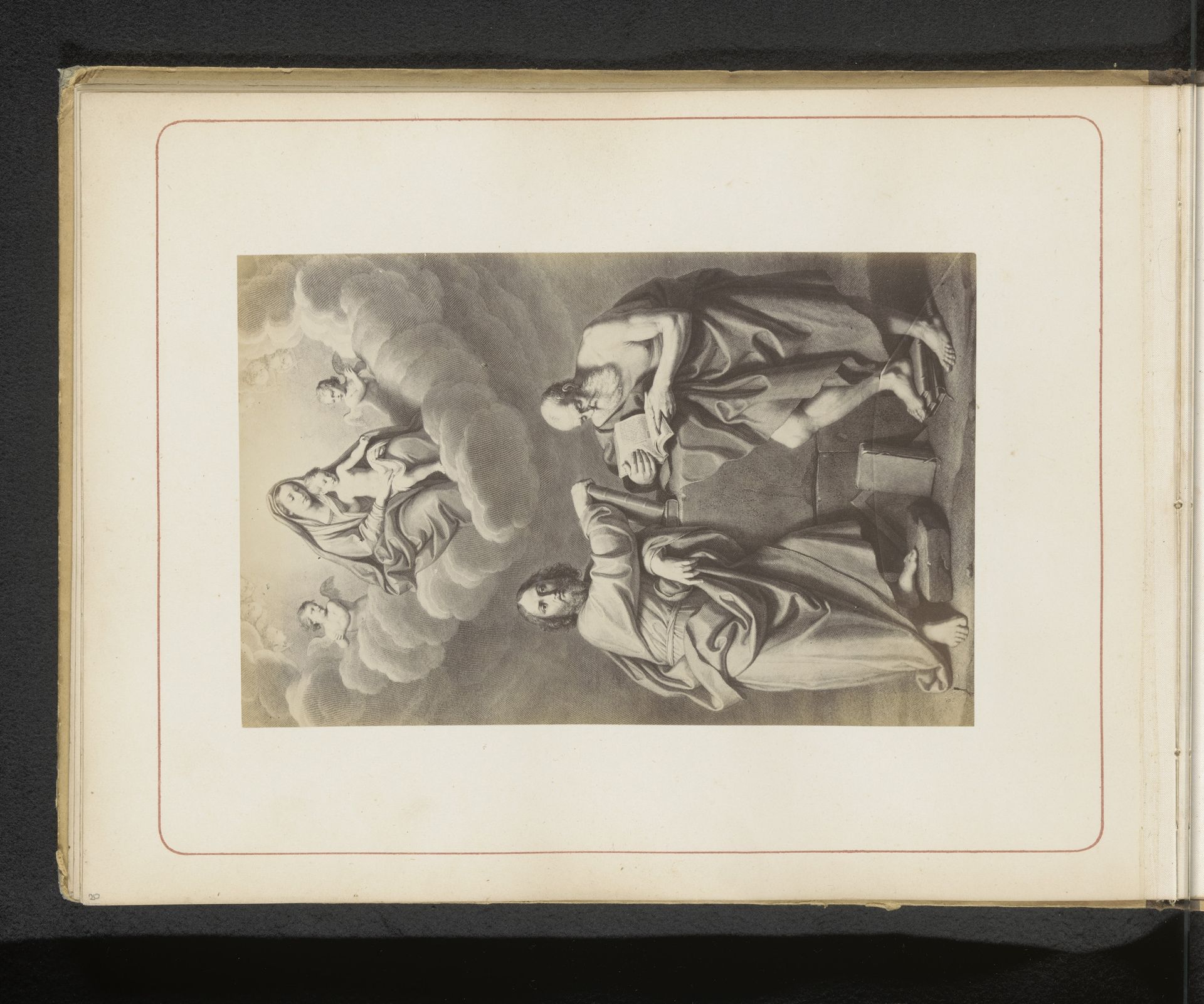 Fotoreproductie van een gravure naar De Heilige Thomas en de Heilige Hieronymus door Guido Reni in het Vaticaan by Anonymous