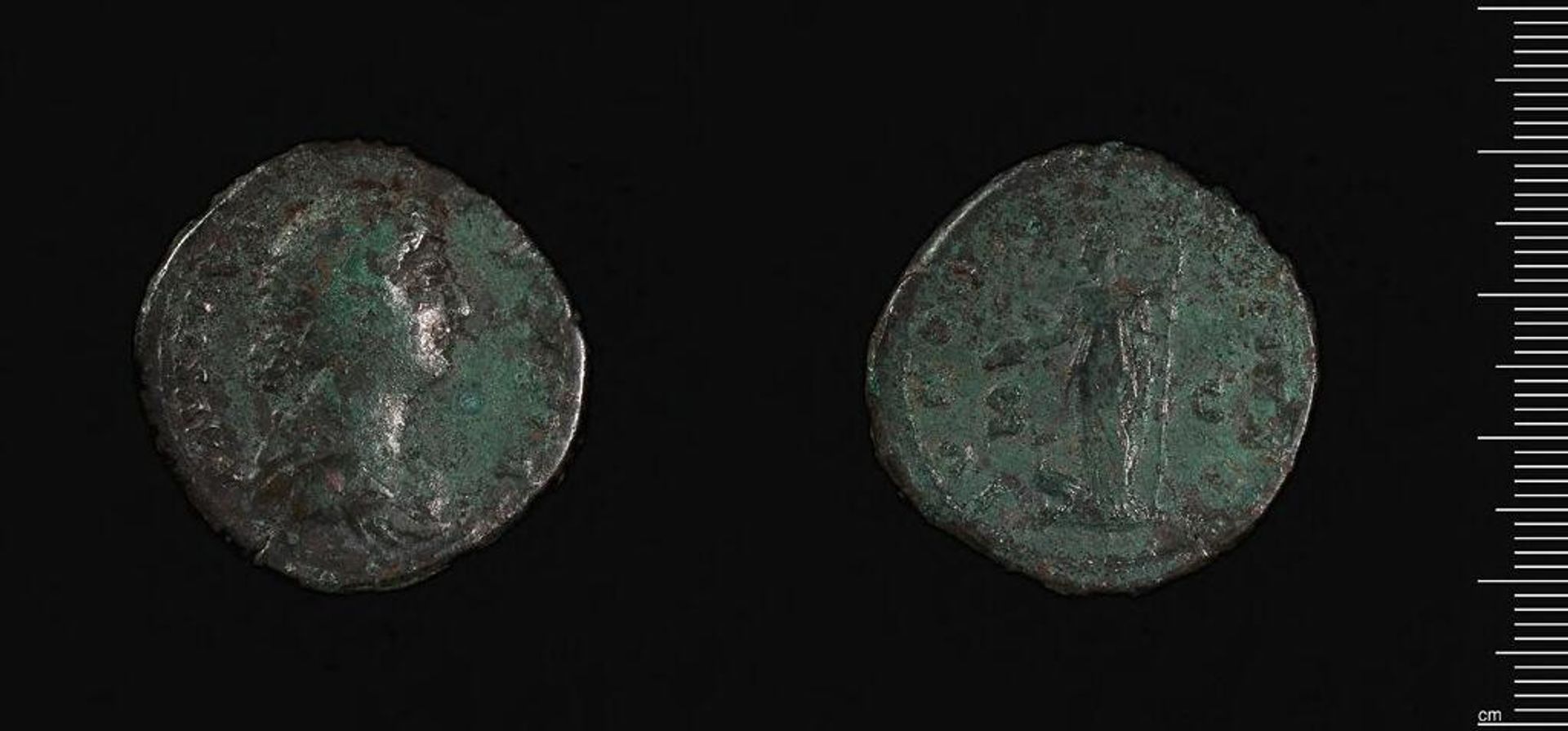 Sestertius of Faustina II by Faustina II