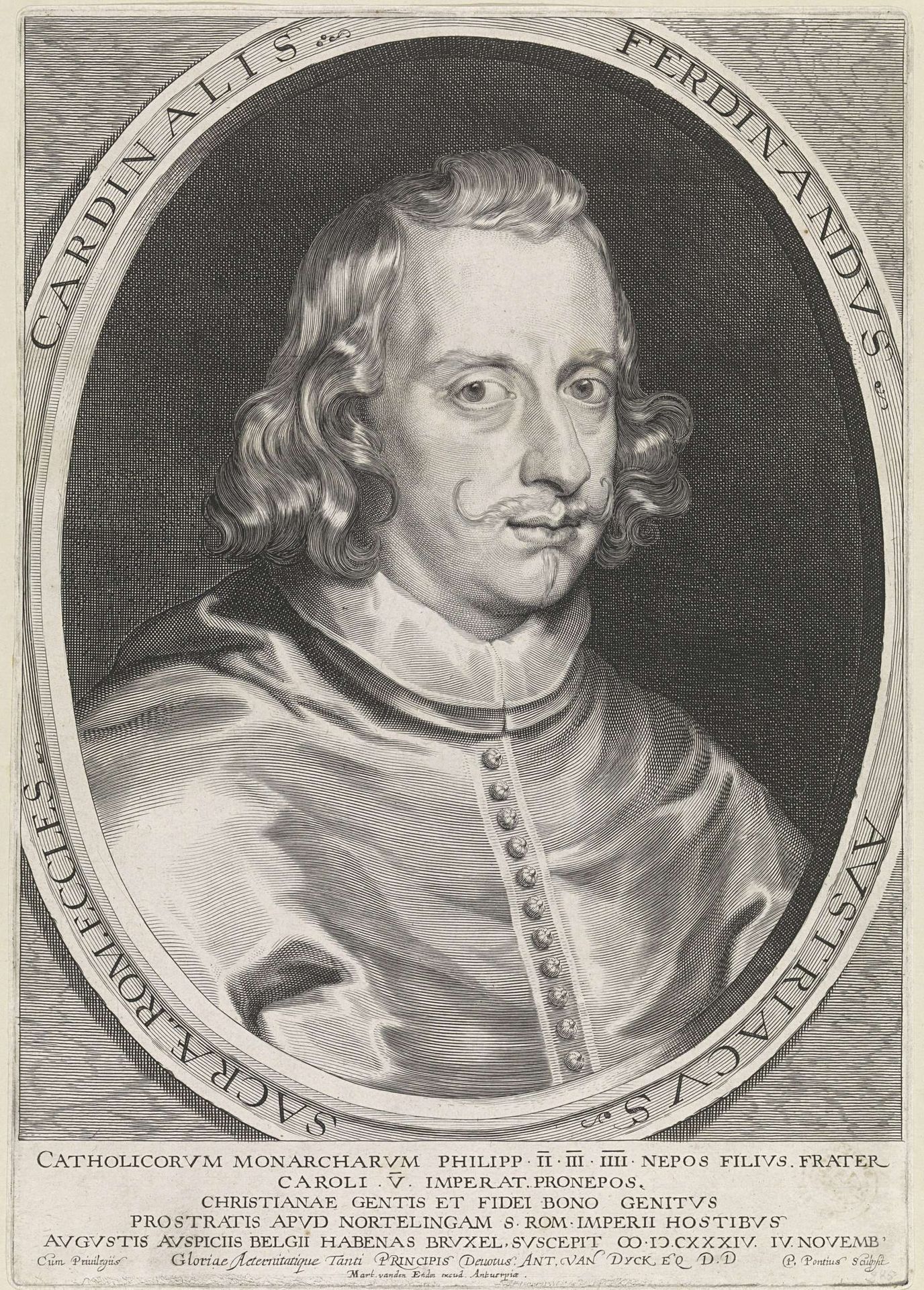 Portret van de kardinaal-infant Ferdinand van Oostenrijk by Paulus Pontius