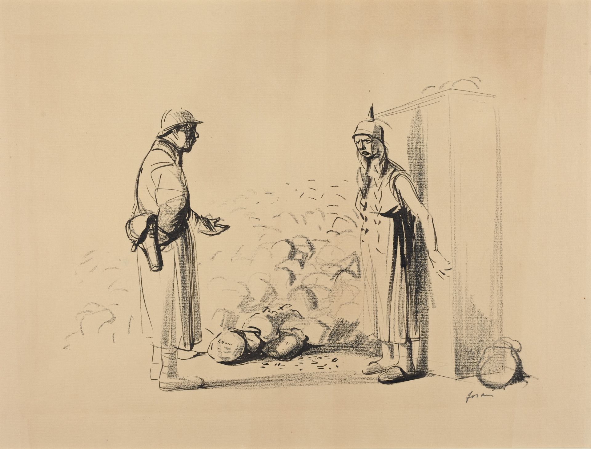 Hiding the "louis" by Jean-Louis Forain