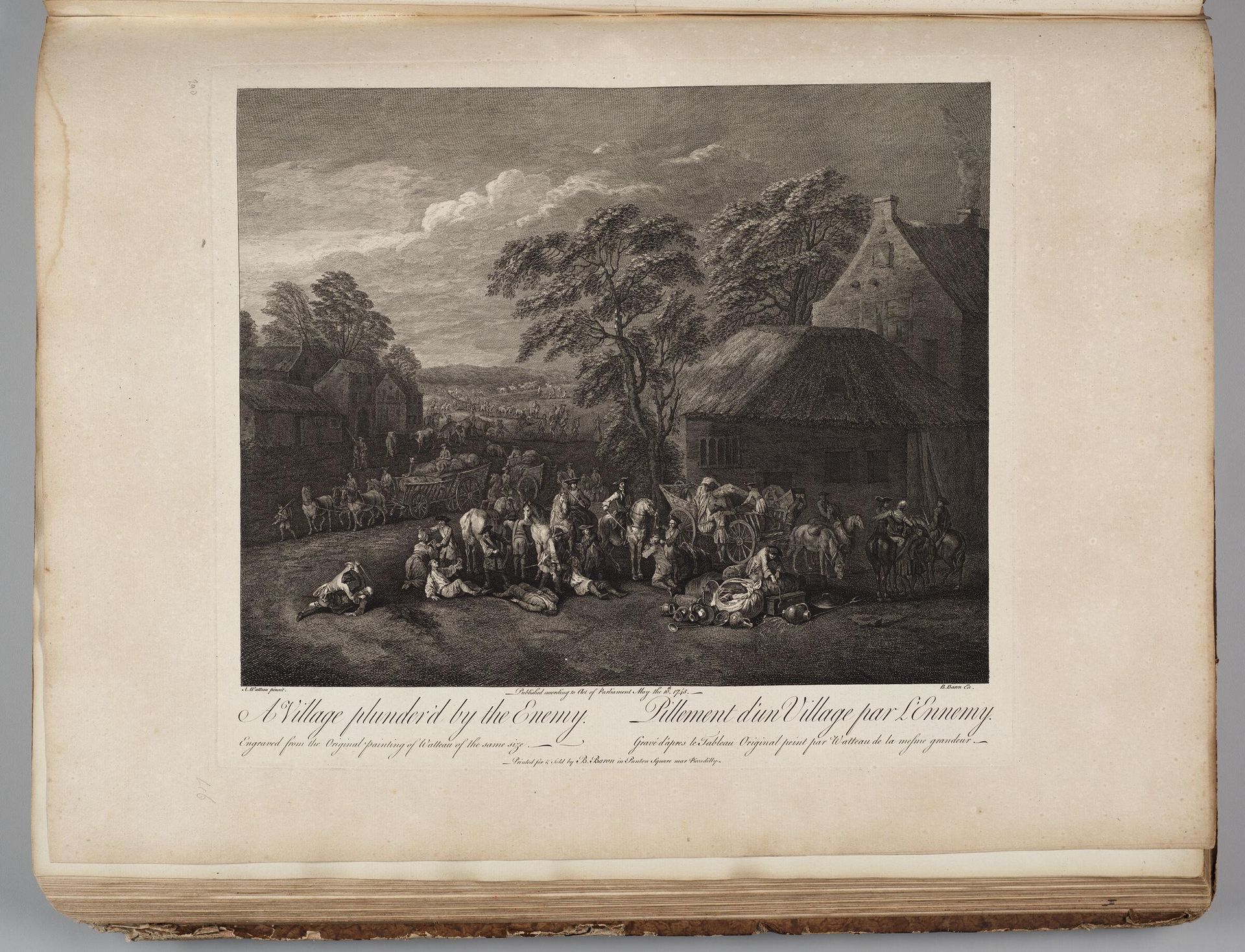 A Village Plundered by the Enemy by Bernard Baron