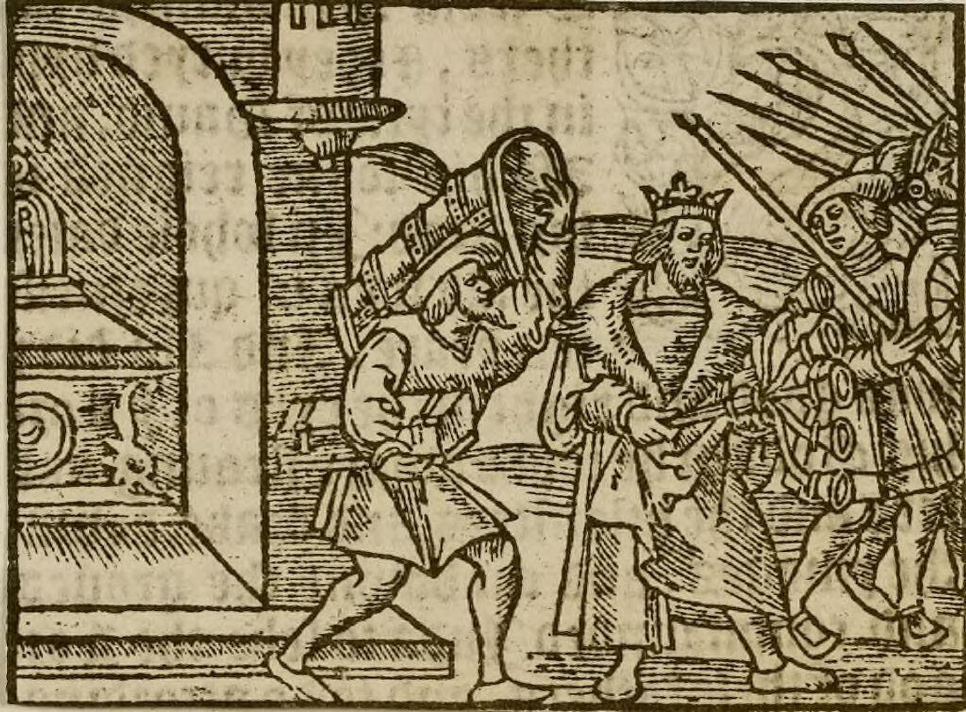 Illustration XXXII: Shishak, King of Egypt invades Jerusalem and loots the treasures of the Lord's Temple and of the King's House (II Chronicles 12) by Anonymous
