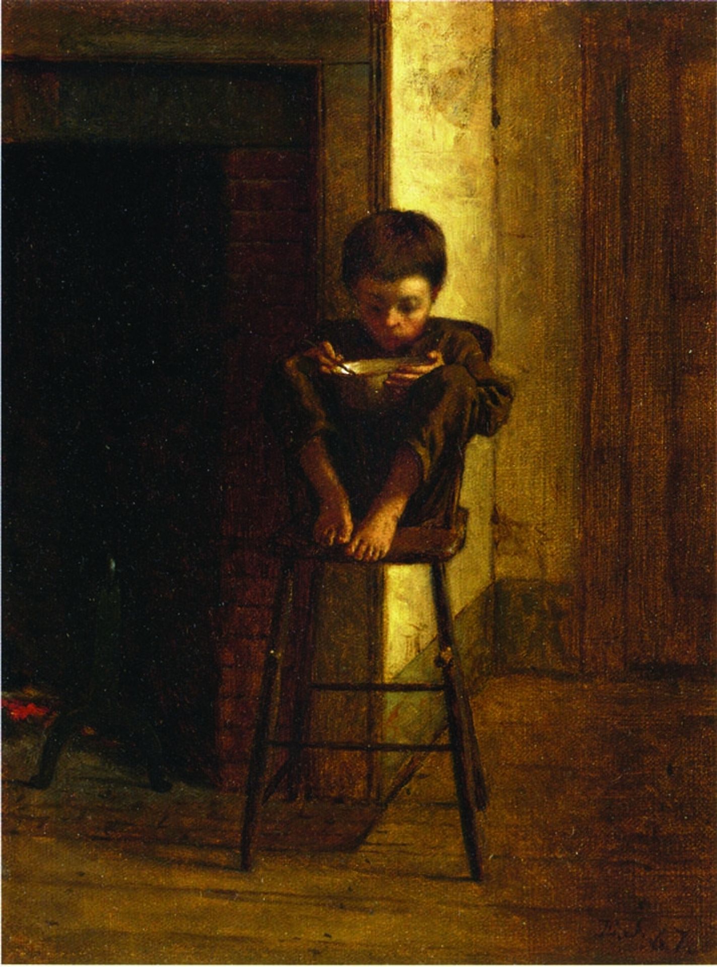 Little Boy on a Stool by Eastman Johnson