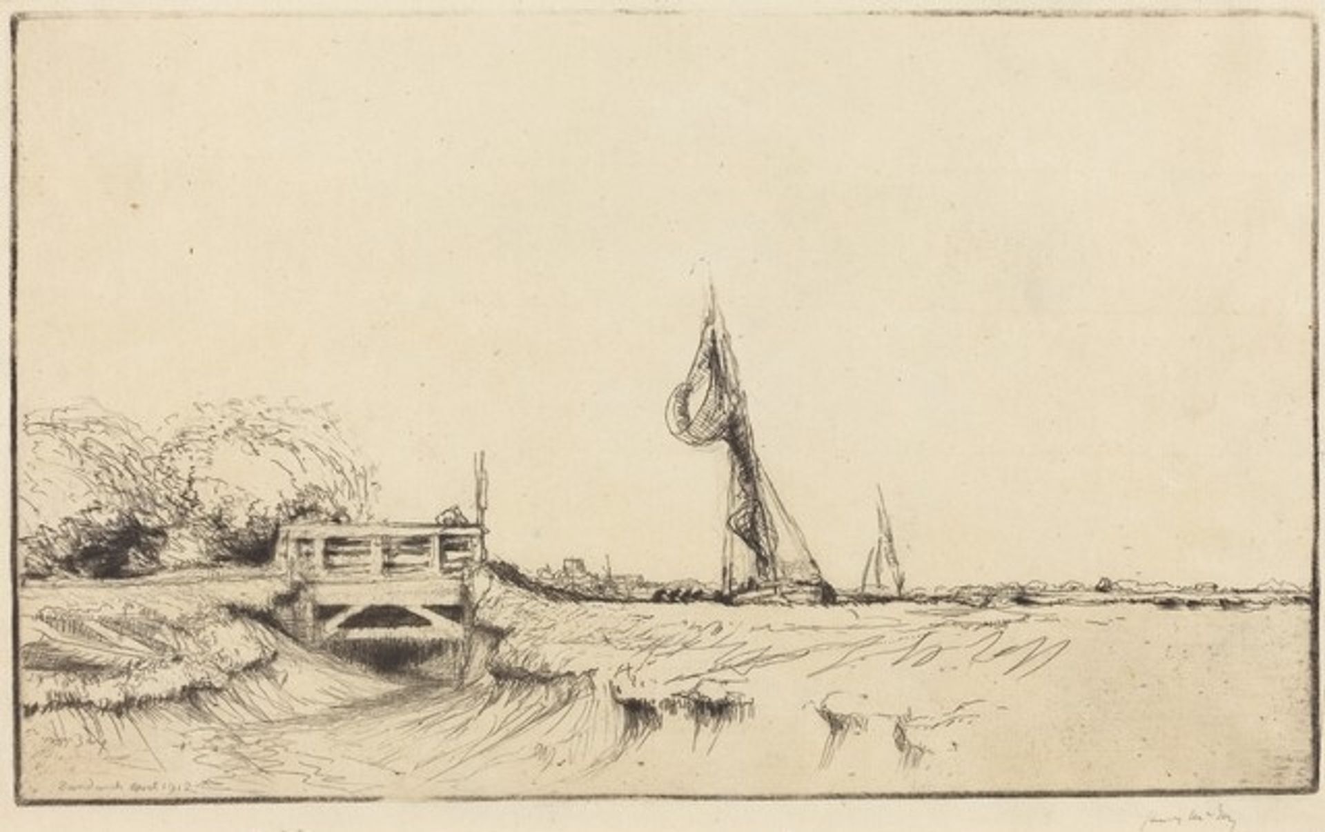 A Lock at Sandwich, No.2 by James McBey