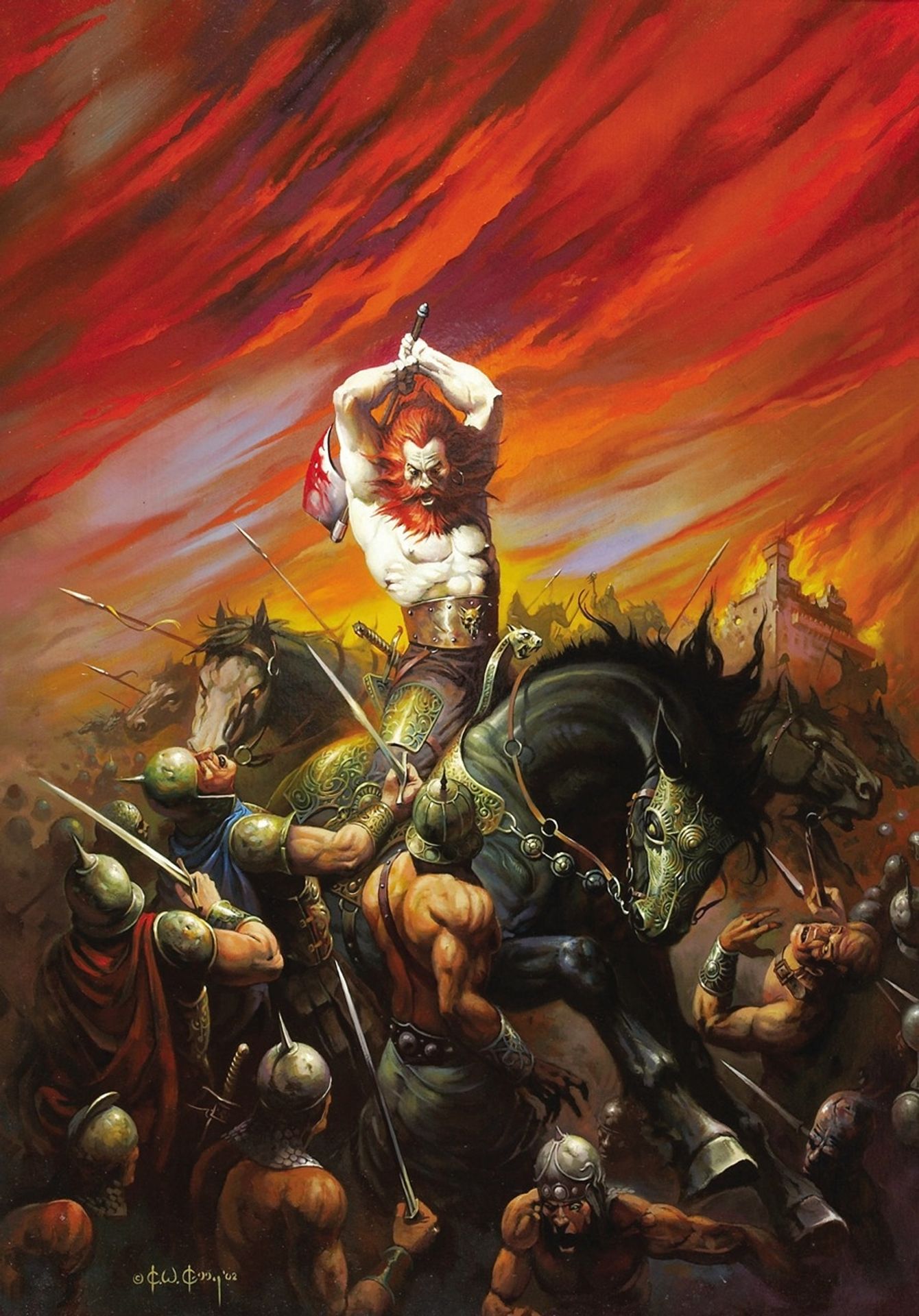 The Gods in Darkness, paperback cover by Ken Kelly