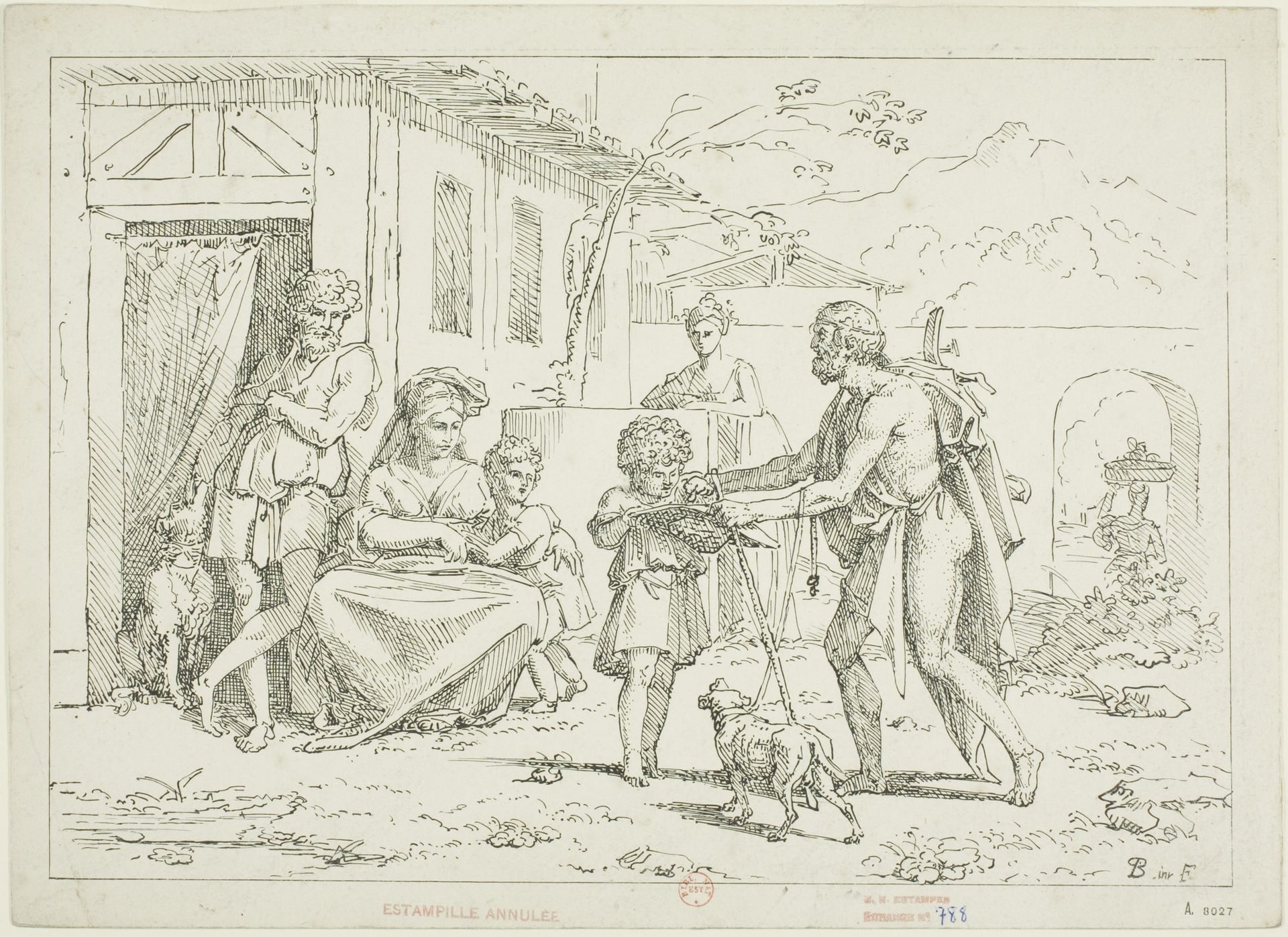 Homer by Pierre Nolasque Bergeret