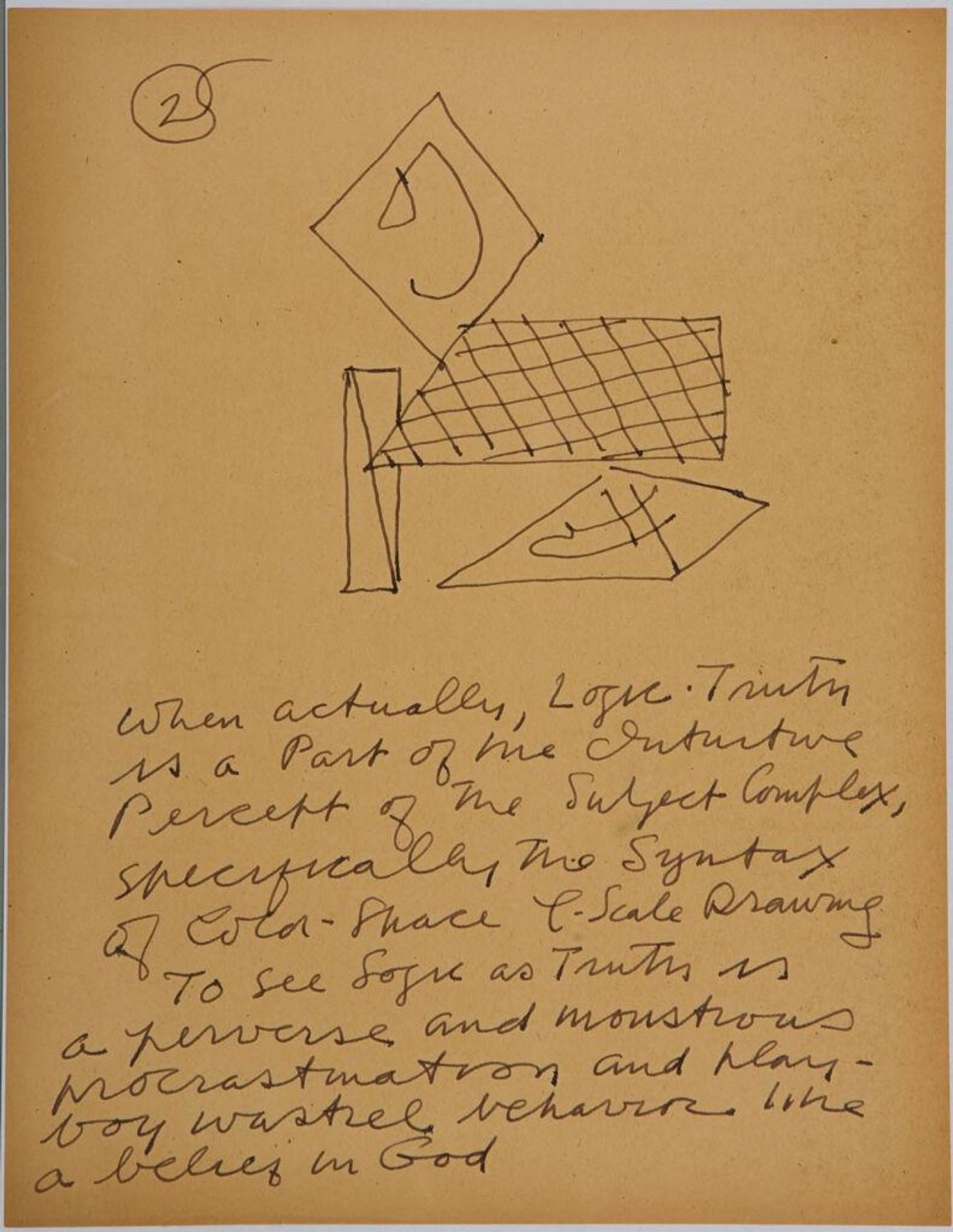 Art Theory Text with Sketch by Stuart Davis