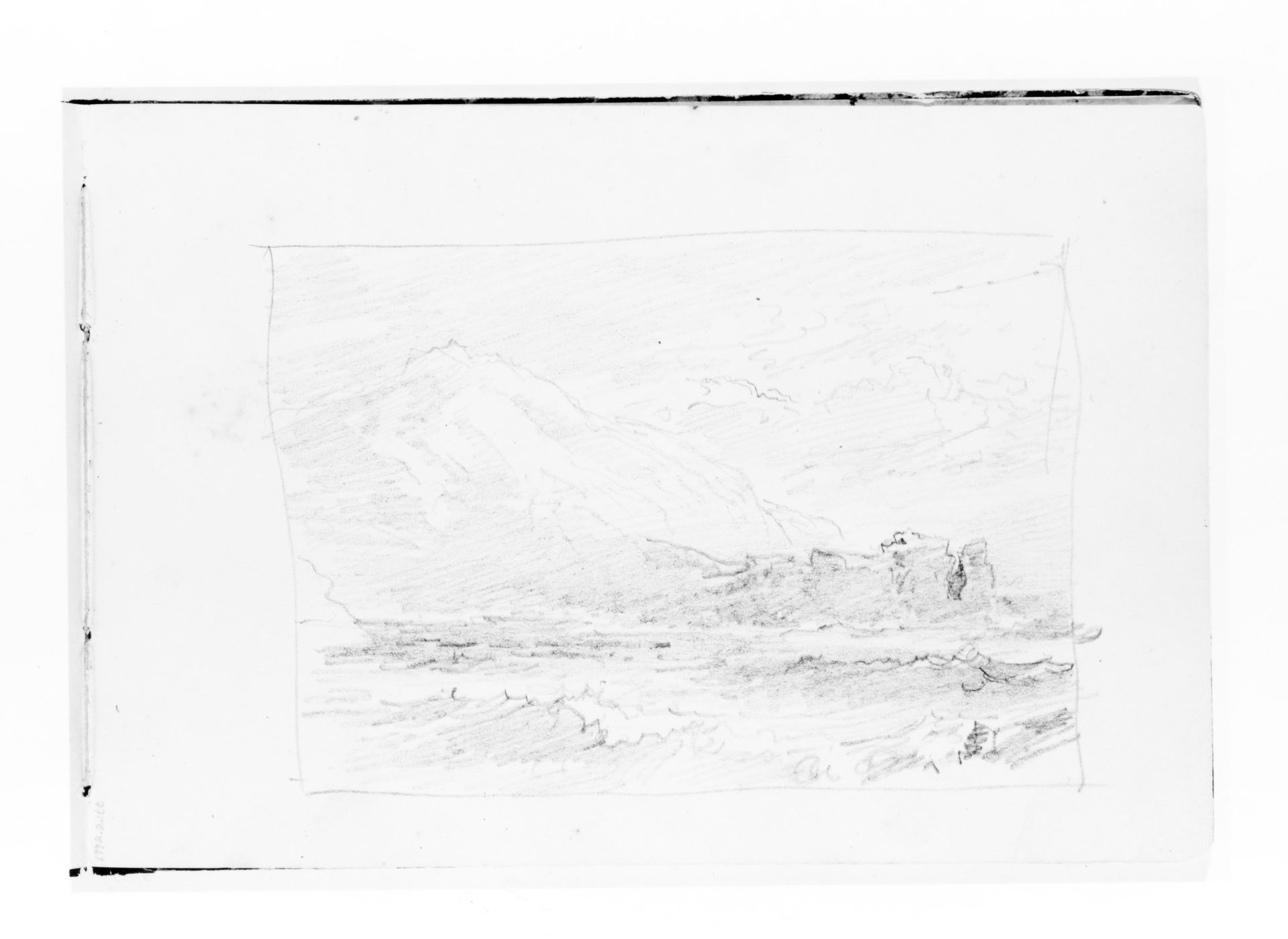 Mountains, Sea, and Sky (from Sketchbook VII) by William Trost Richards