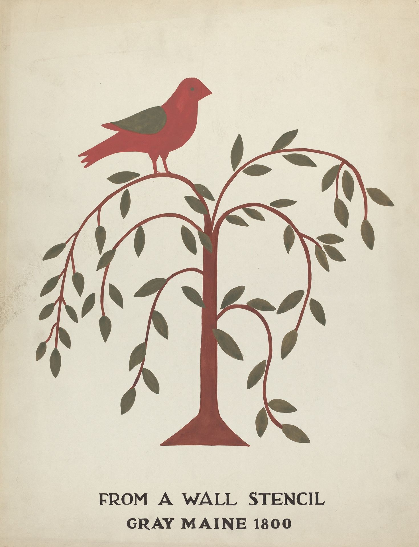 Design from Gray, Maine 1800 (no. 1): From Proposed Portfolio "Maine Wall Stencils" by Mildred E. Bent