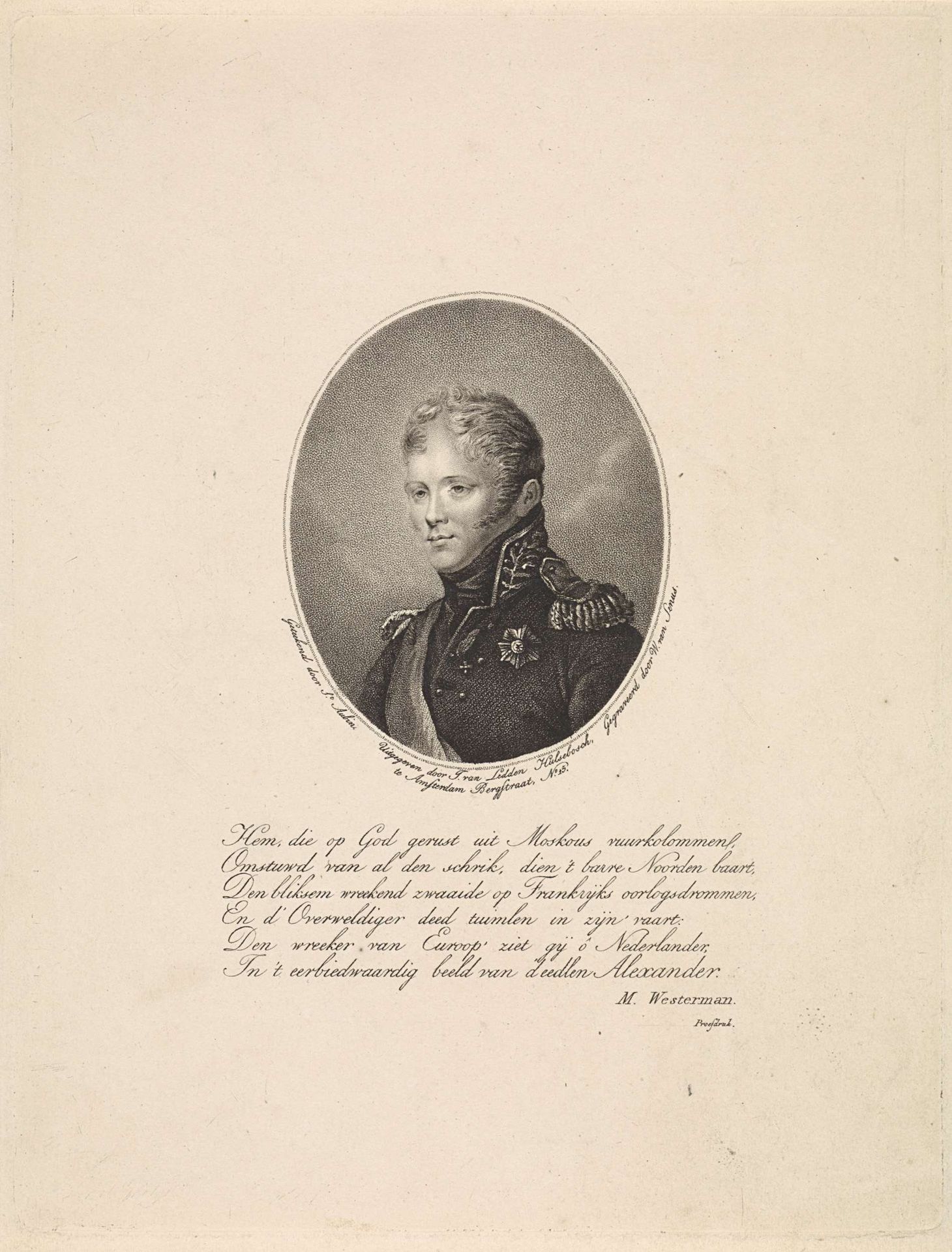 Portret van Alexander I (tsaar van Rusland) by Willem van Senus