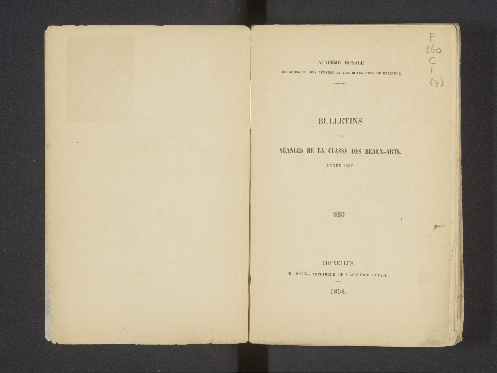 Bulletins des séances de la Classe des beaux-arts / Académie royale des sciences, des lettres et des beaux-arts de Belgique by M. Hayez