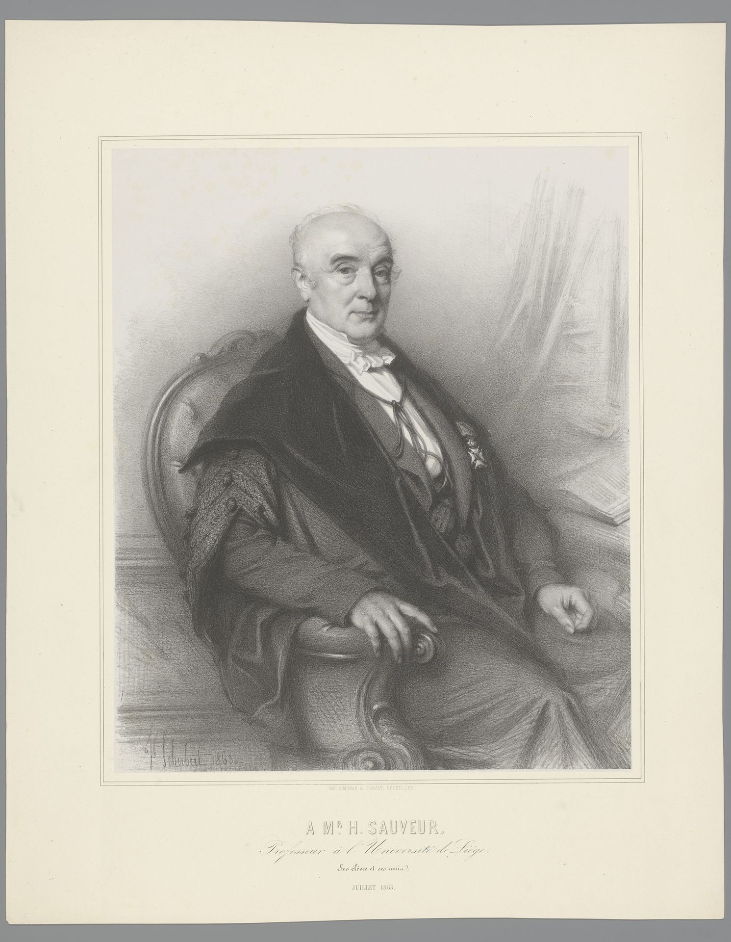 Portret van H. Sauveur by Joseph Schubert