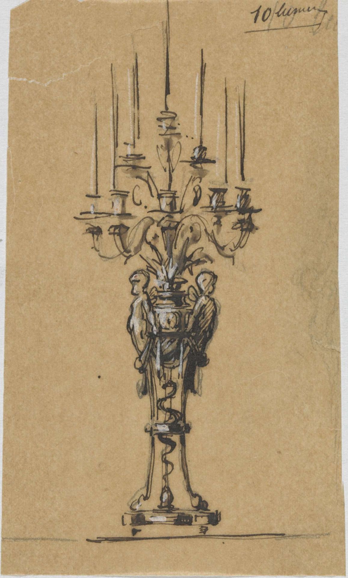 Ontwerp voor een kandelaber by Henri Cameré
