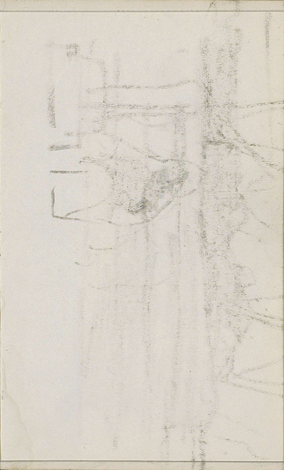 Abklatsch van de krijttekening op pagina 15 verso by Anton Mauve