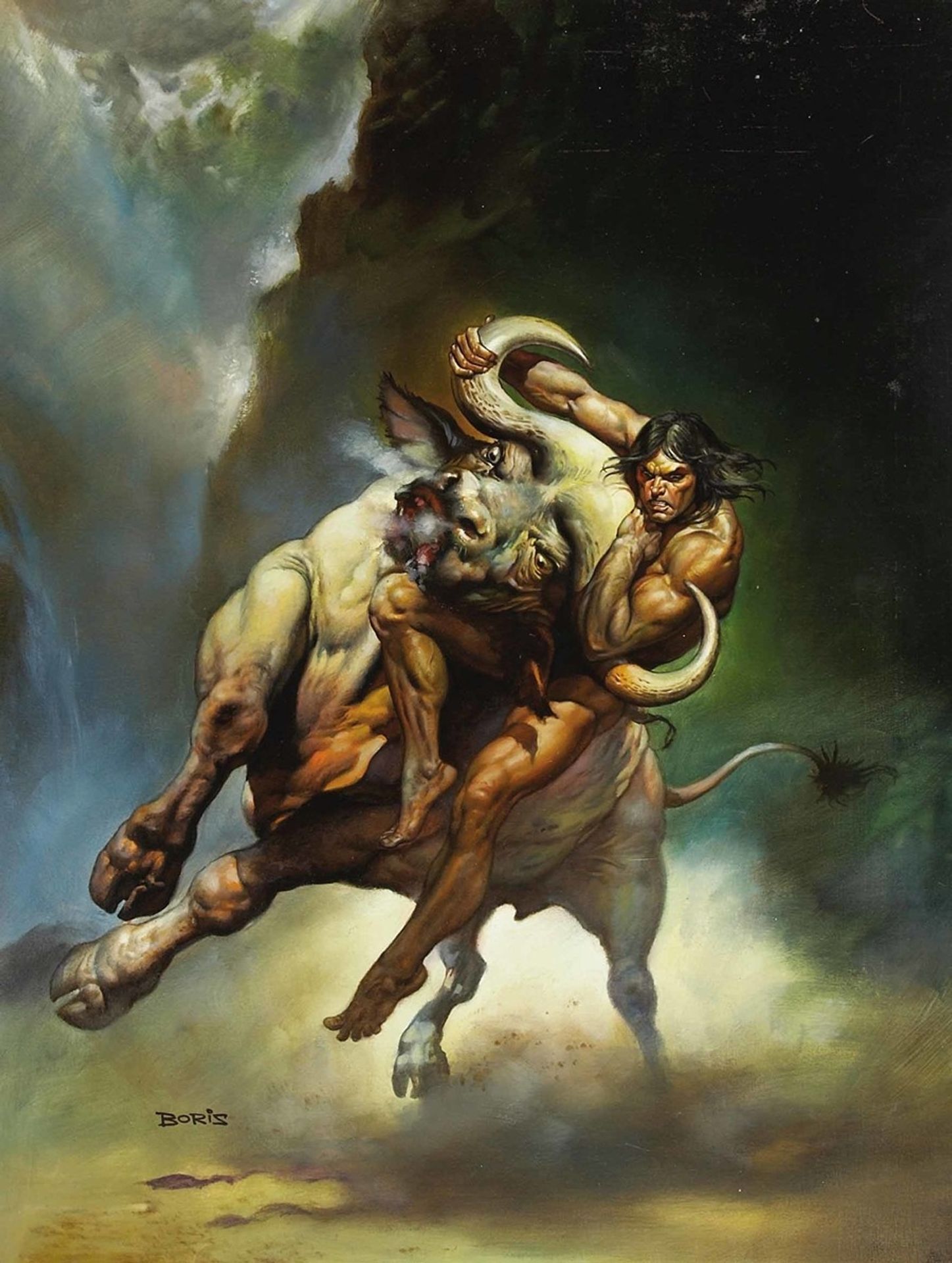 Tarzan and the Madman Paperback Cover by Boris Vallejo