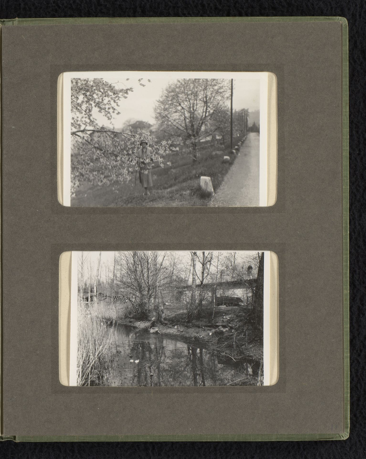 Twee foto's van familie Van den Berg tijdens een vakantie in Montreux by Frank Willem van den (1912-1998) Berg