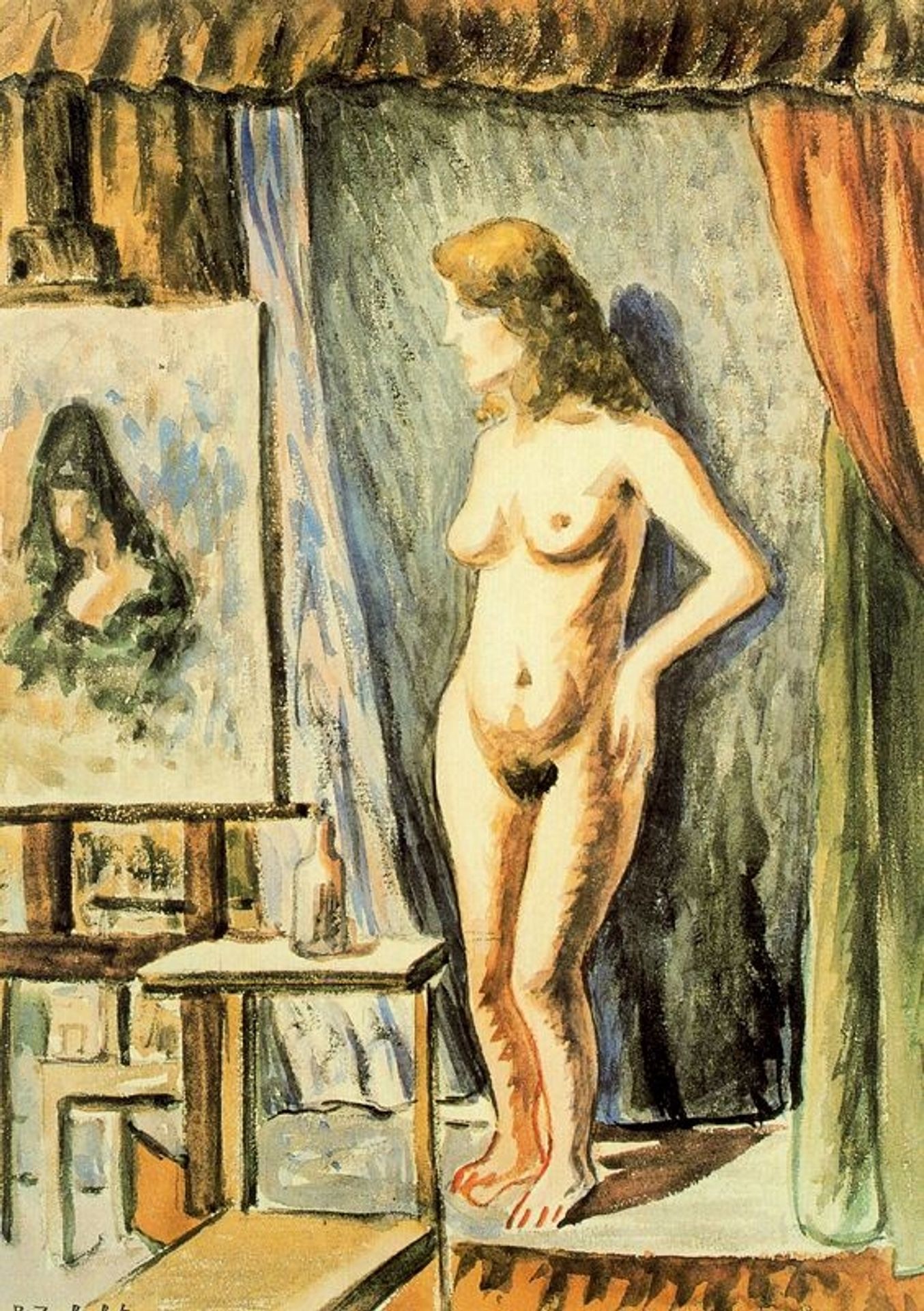 Interior with nude by Rafael Zabaleta
