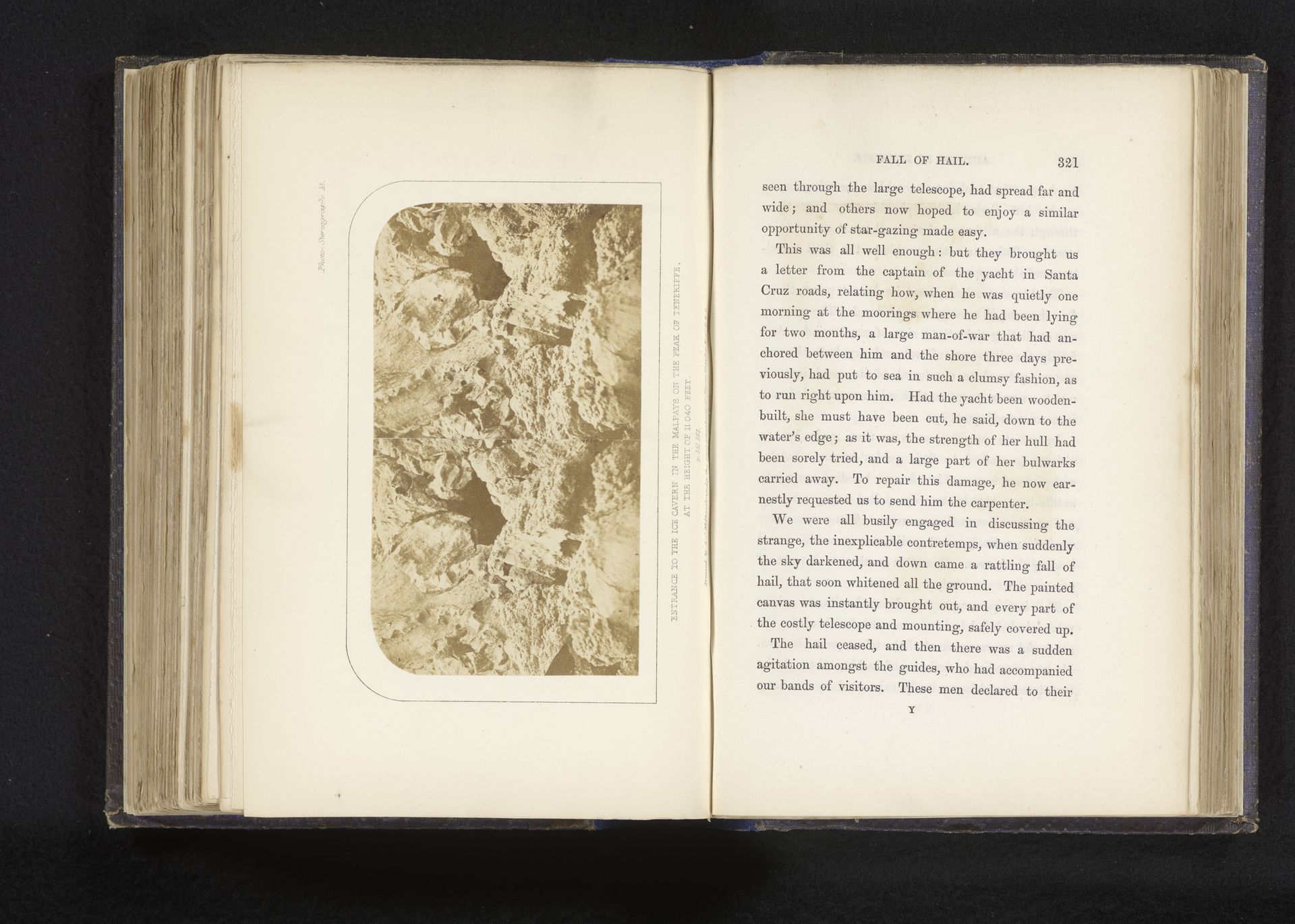 Ingang van een ijsgrot op Tenerife by Charles Piazzi Smyth