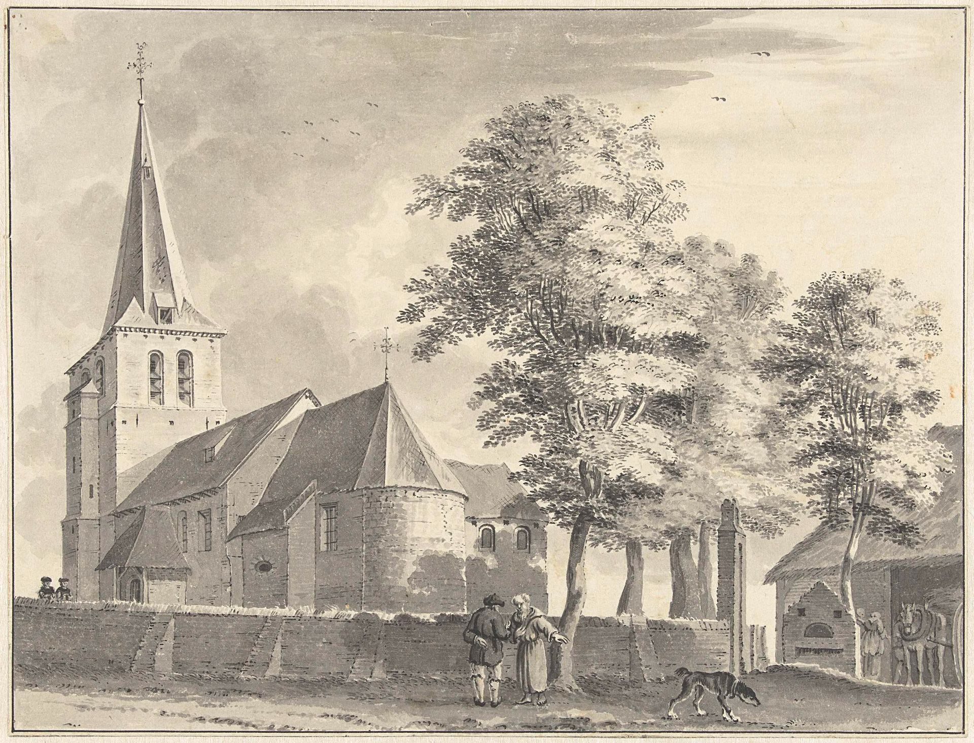 De kerk van Steinkirchen by Jan de Beijer