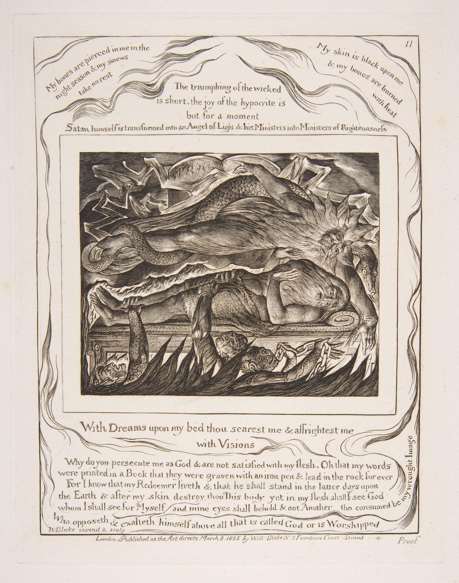 Job's Evil Dreams by William Blake